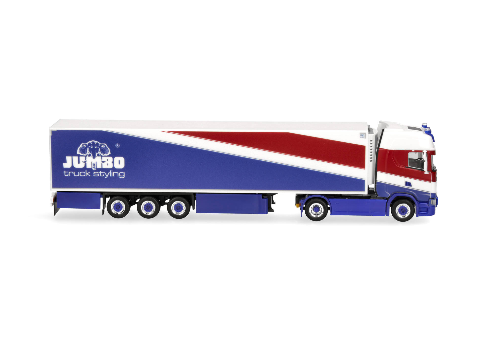Herpa 320399 | Scania CS 20 HD Kühlkoffer-Sattelzug | Heide Logistik/Jumbo Fischer | 1:87