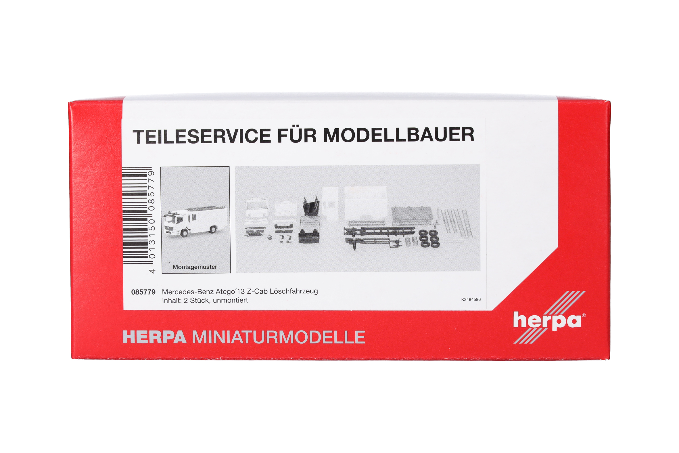 Herpa Teileservice 085779 | MB Atego 2013 Z-Cab Löschfahrzeug | 2 Stück | 1:87