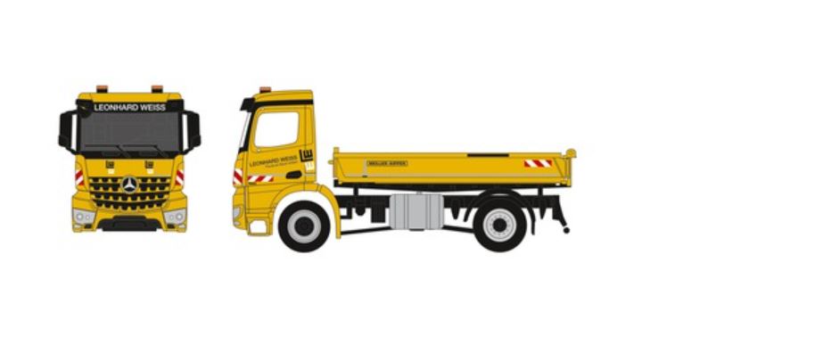 Herpa 962803 | MB Arocs S Dreiseitenkipper-LKW | 2achs | Leonhard Weiss | 1:87