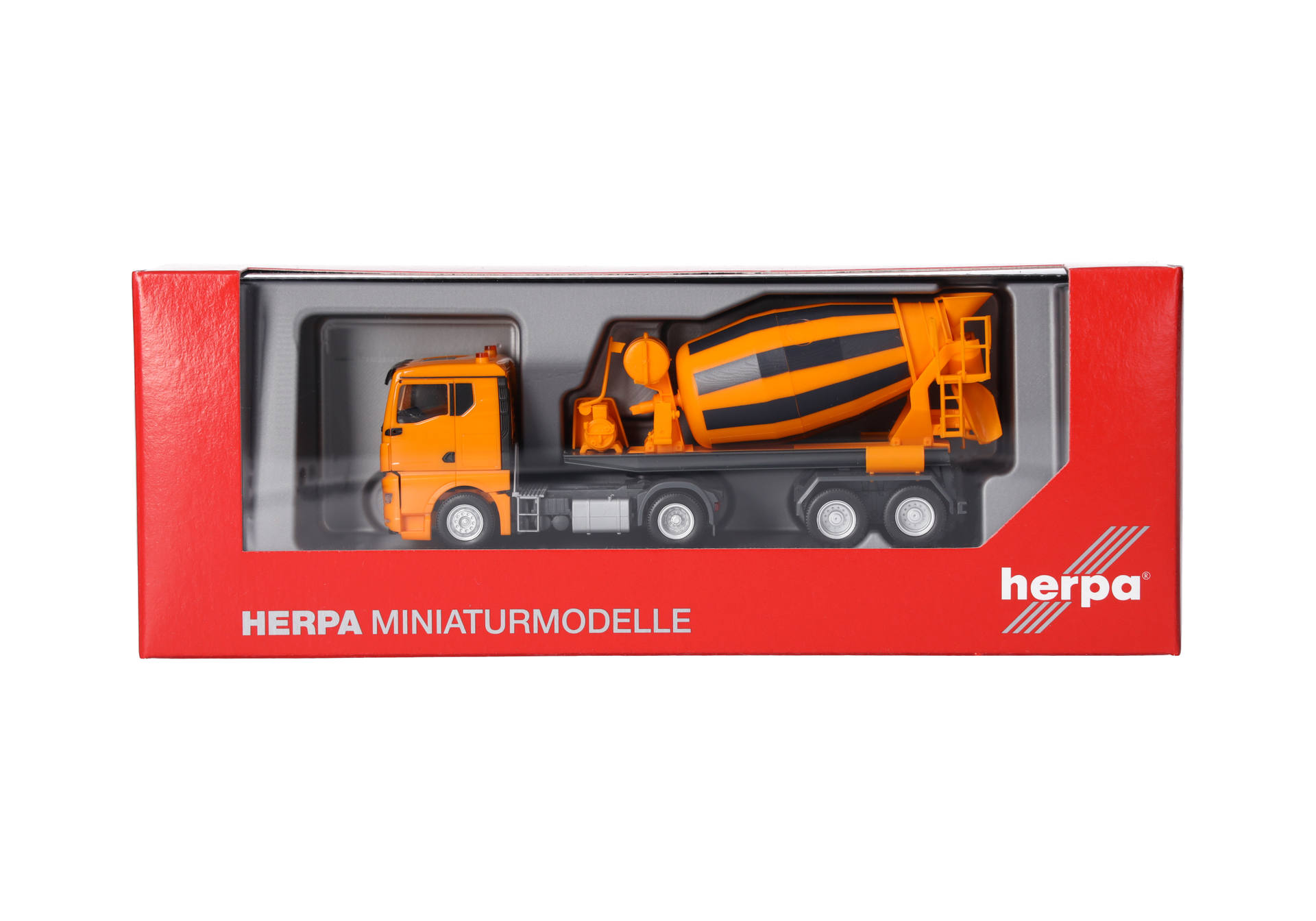 Herpa 320573 | MAN TGX GN Betonmischer-Sattelzug 2achs/2achs | kommunalorange | 1:87