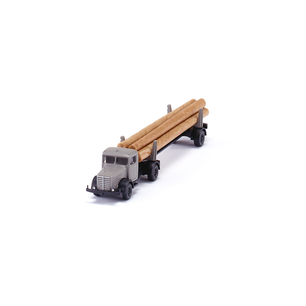 Wiking 094703 | Büssing 8000 | Langholztransporter | steingrau | Spur N | 1:160