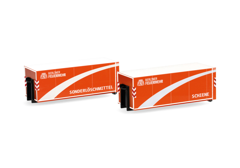 Herpa 054484 | 2er Set Abrollbehälter "Berliner Feuerwehr"| 1:87
