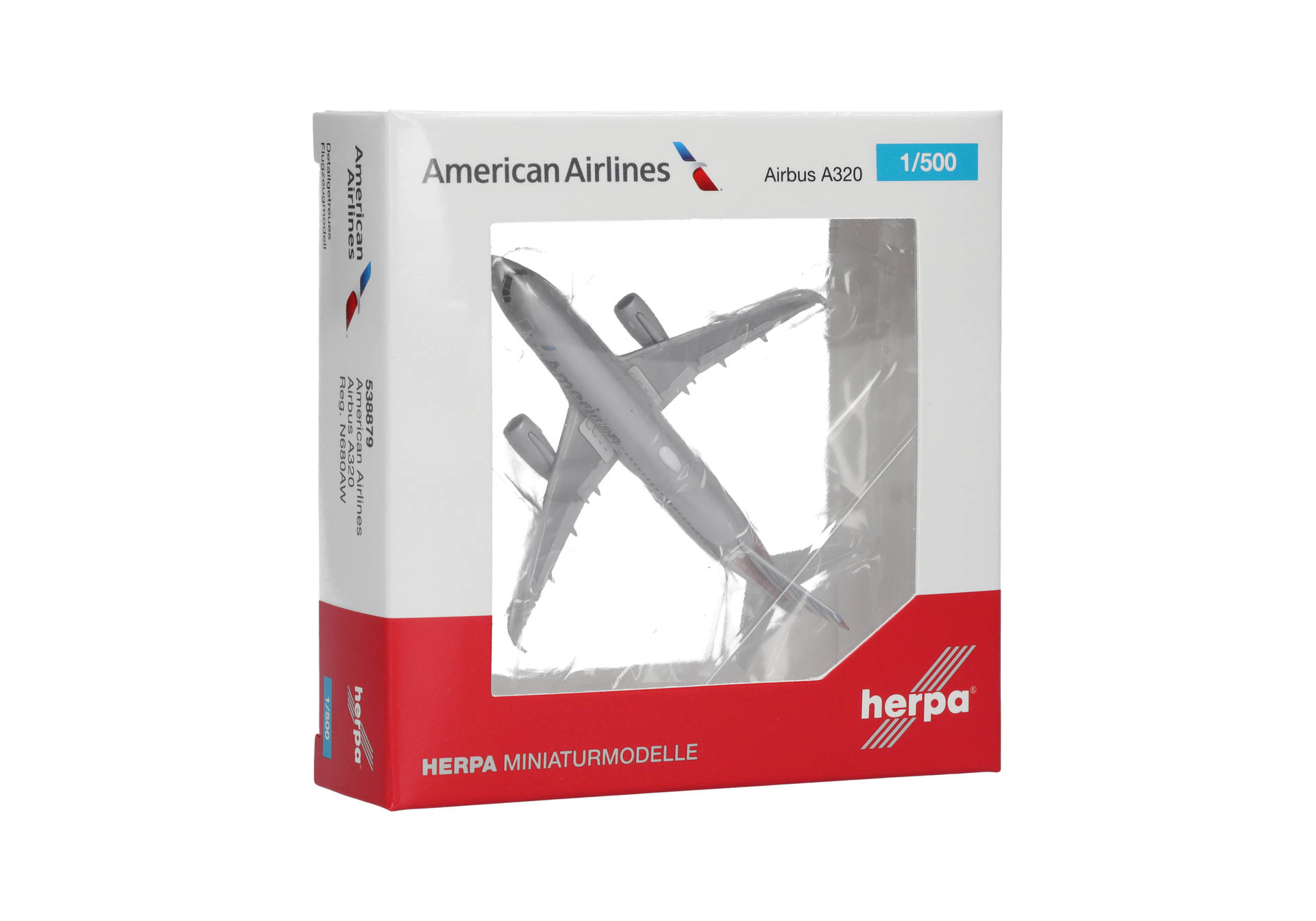 Herpa Wings 538879 | American Airlines Airbus A320 - N680AW | 1:500