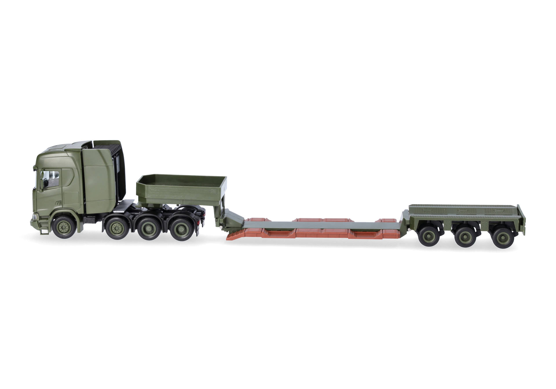 Herpa 747295 | Scania CR 20 HD Tieflade-Sattelzug | Dänische Armee | 1:87