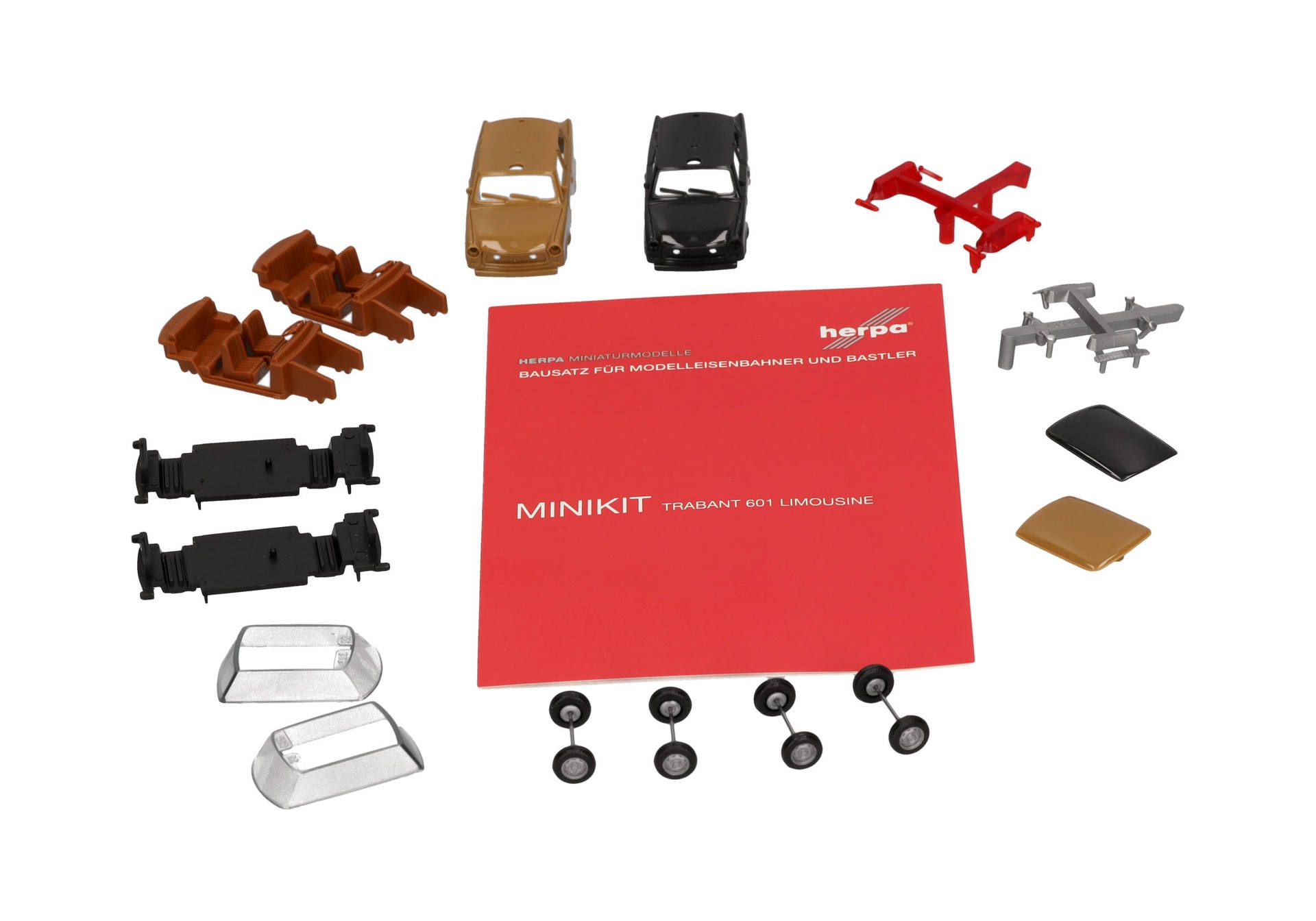 Herpa MiniKit 013901-002 | Trabant 601 Limousine | samtocker/rallyeschwarz | 1:87