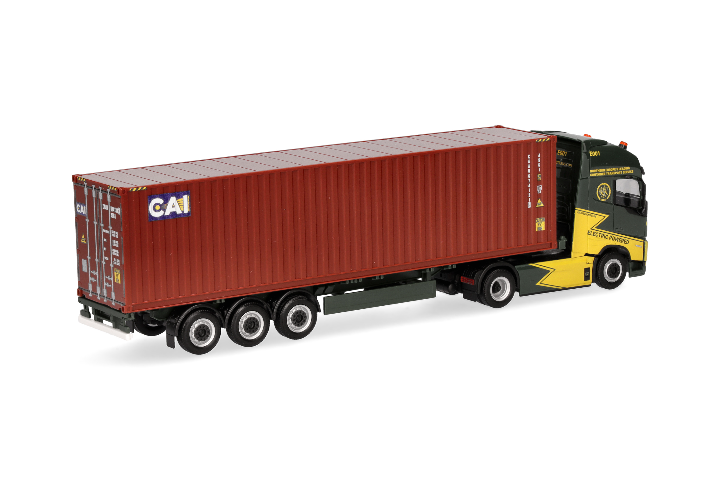 Herpa 319256 | Volvo FH GL XL Electric | 40ft Container-Sattelzug | Ancotrans/CAI | 1:87