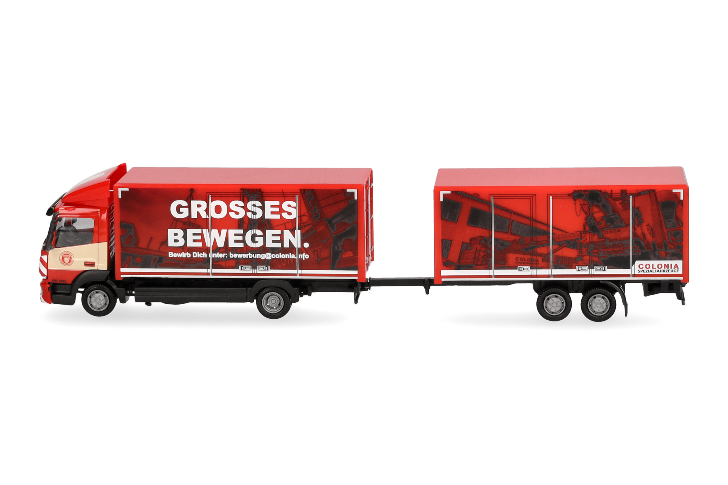 Herpa 319744 | Mercedes-Benz Atego 13 | Koffer-Hängerzug | Colonia | 1:87