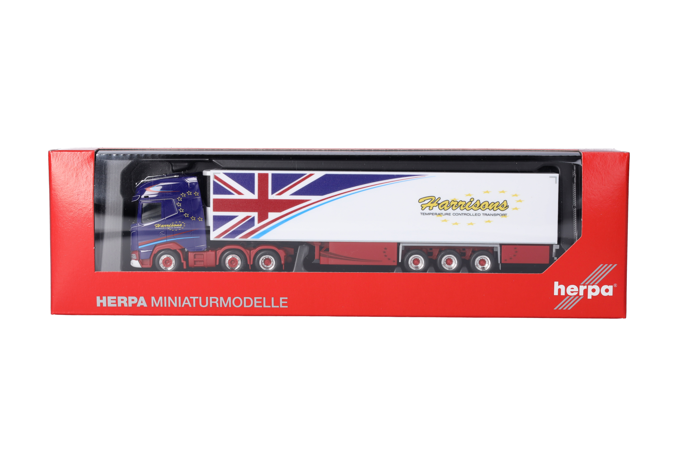 Herpa 319225 | DAF XG+ Kühlkoffer-Sattelzug | Harrisons | 1:87