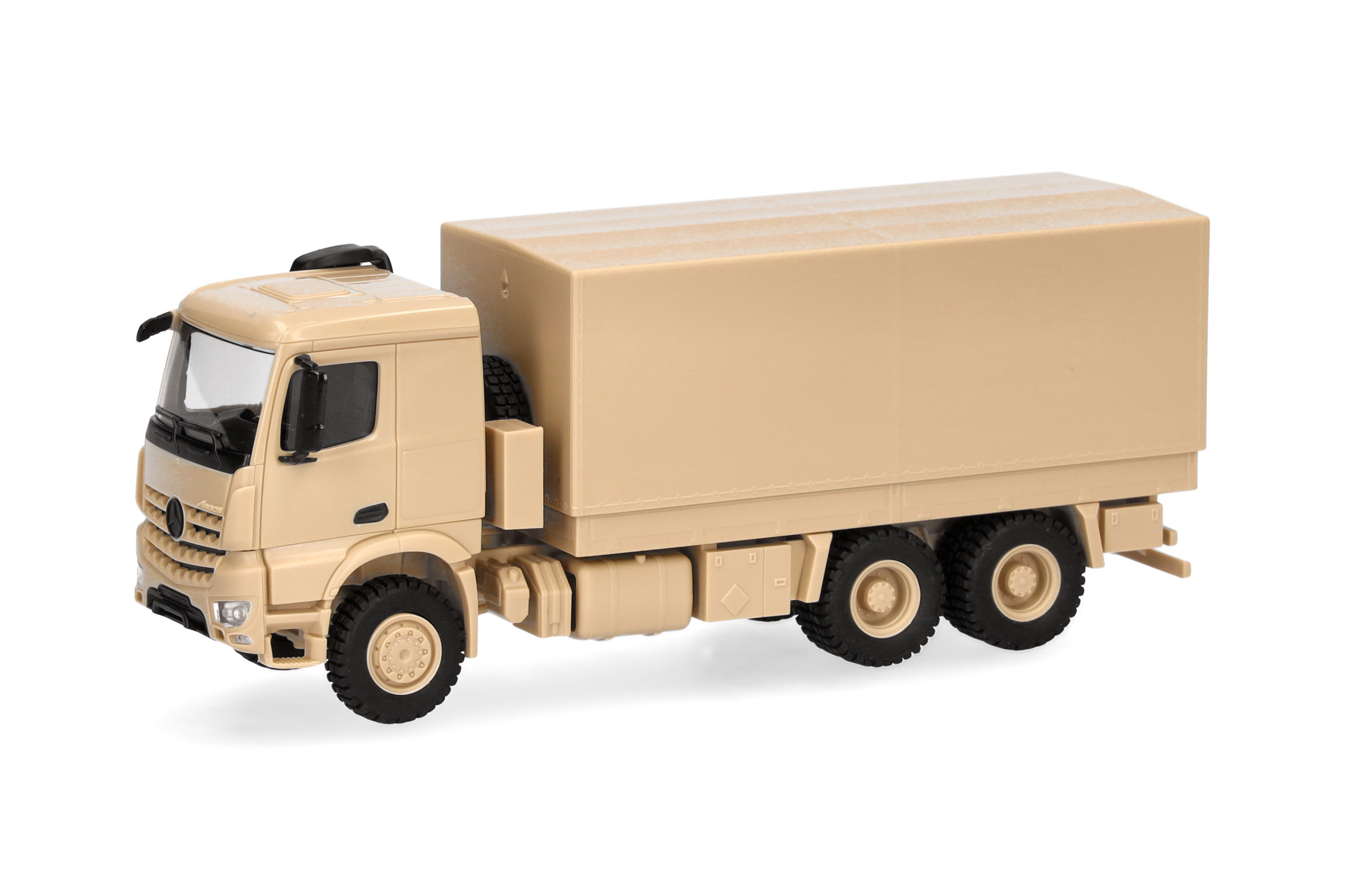Herpa 747202 | MB  Arocs 6x6 Pritsche/Plane | sandbeige undekoriert | 1:87