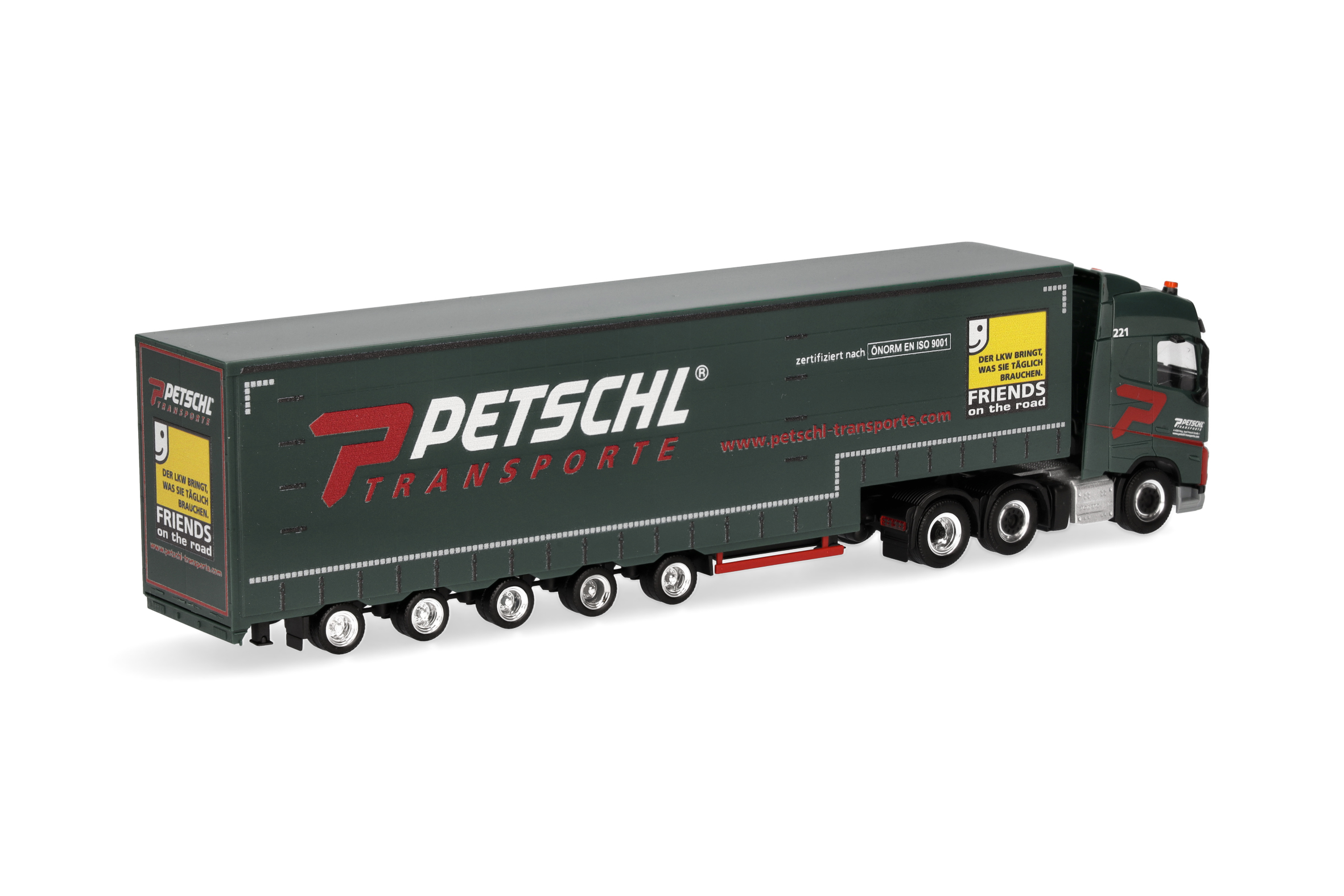 Herpa 318914 | Volvo FH GL 2020 | Volumenplanen-Sattelzug | Petsch | 1:87