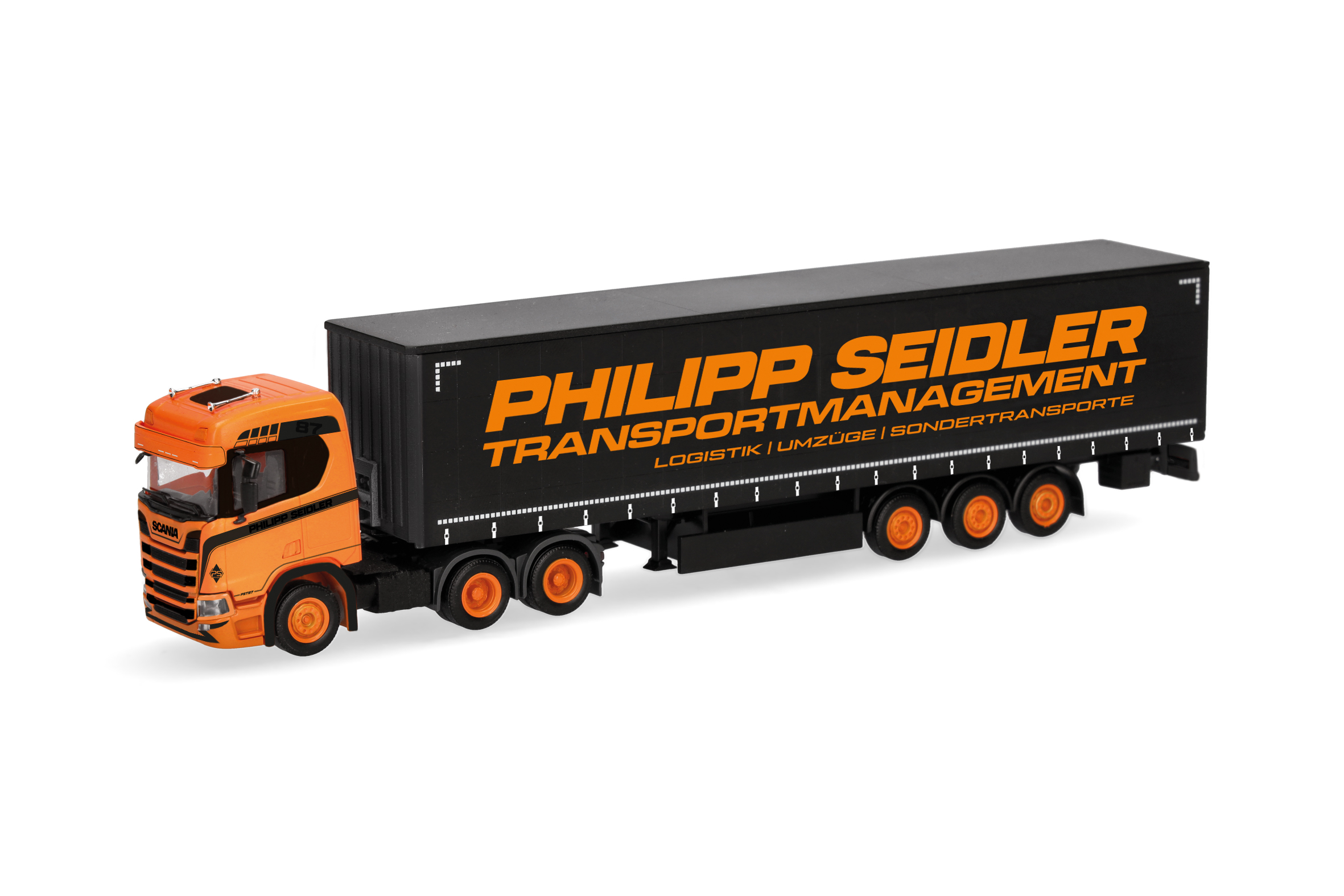 Herpa 320139 | Scania CR 20 ND Gardinenplanen-Sattelzug | Philipp Seidler | 1:87