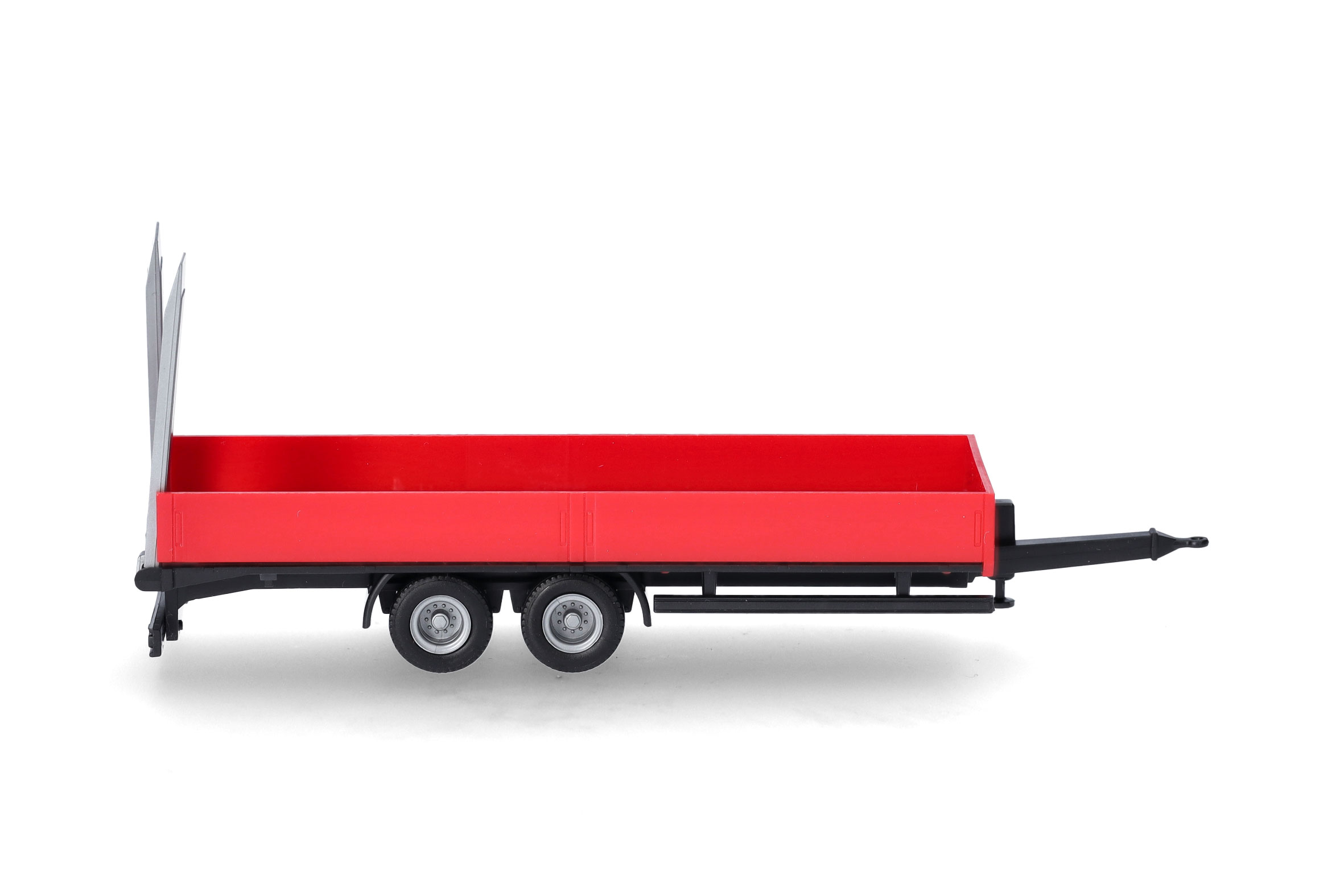 Herpa 076913-002 | LKW Tiefladetandemanhänger mit Auffahrrampen 2achs, rot | 1:87