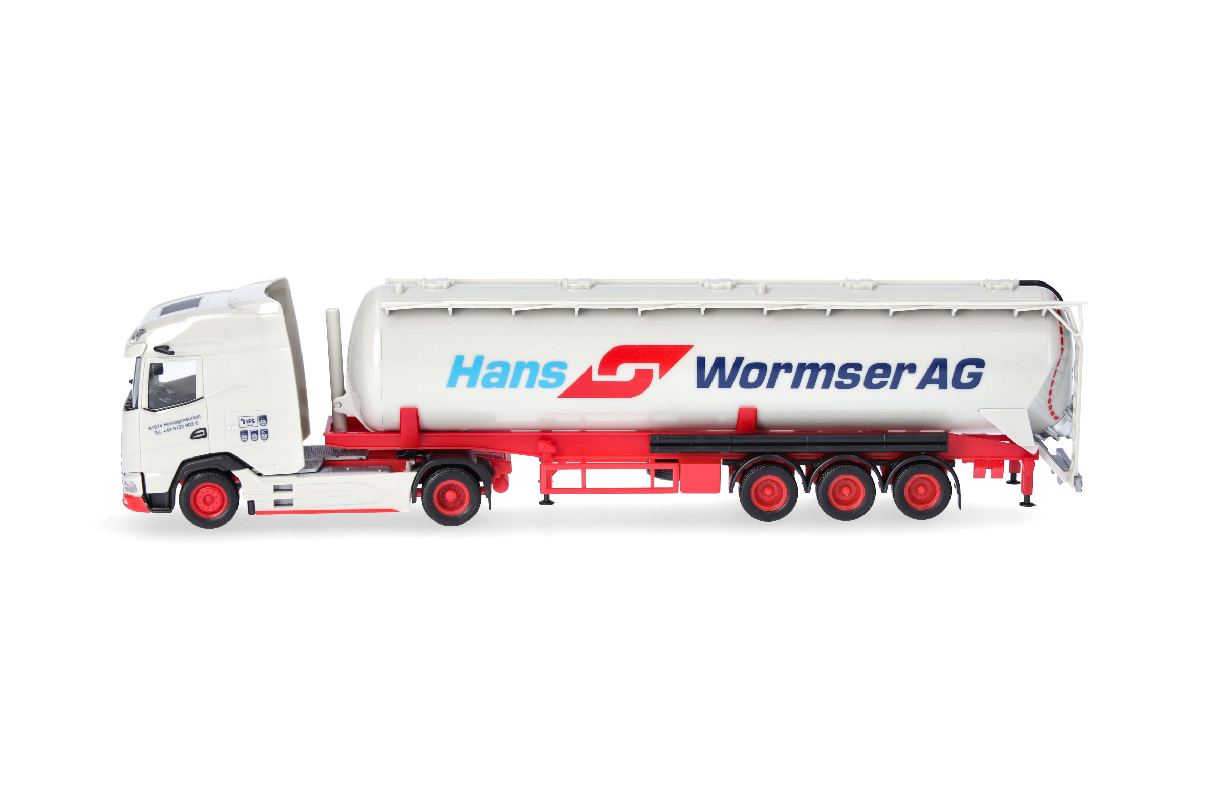 Herpa 318815 | DAF XG | Silo-Sattelzug 60m³ | Hans Wormser | 1:87