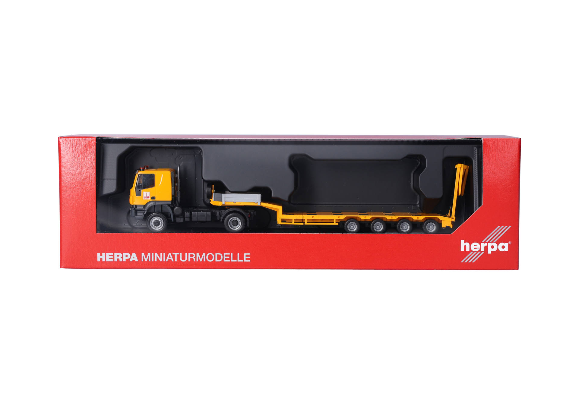 Herpa 320948 | Iveco Trakker | Semitieflade-Sattelzug | Goller Bögl (IT) | 1:87