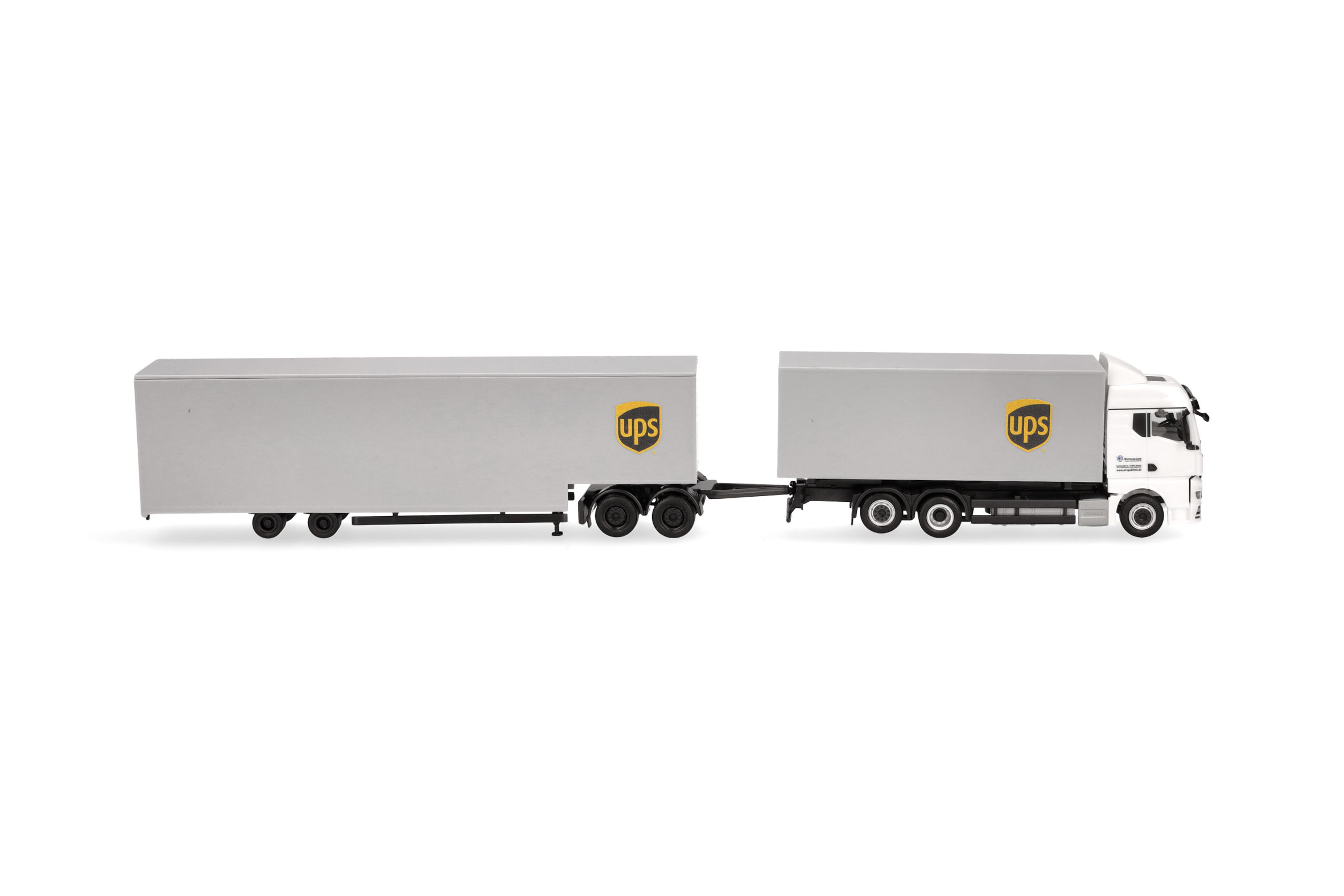 Herpa 318570 | MAN TGX GM Wechselkoffer-LKW mit Jumbokofferauflieger | UPS  | 1:87