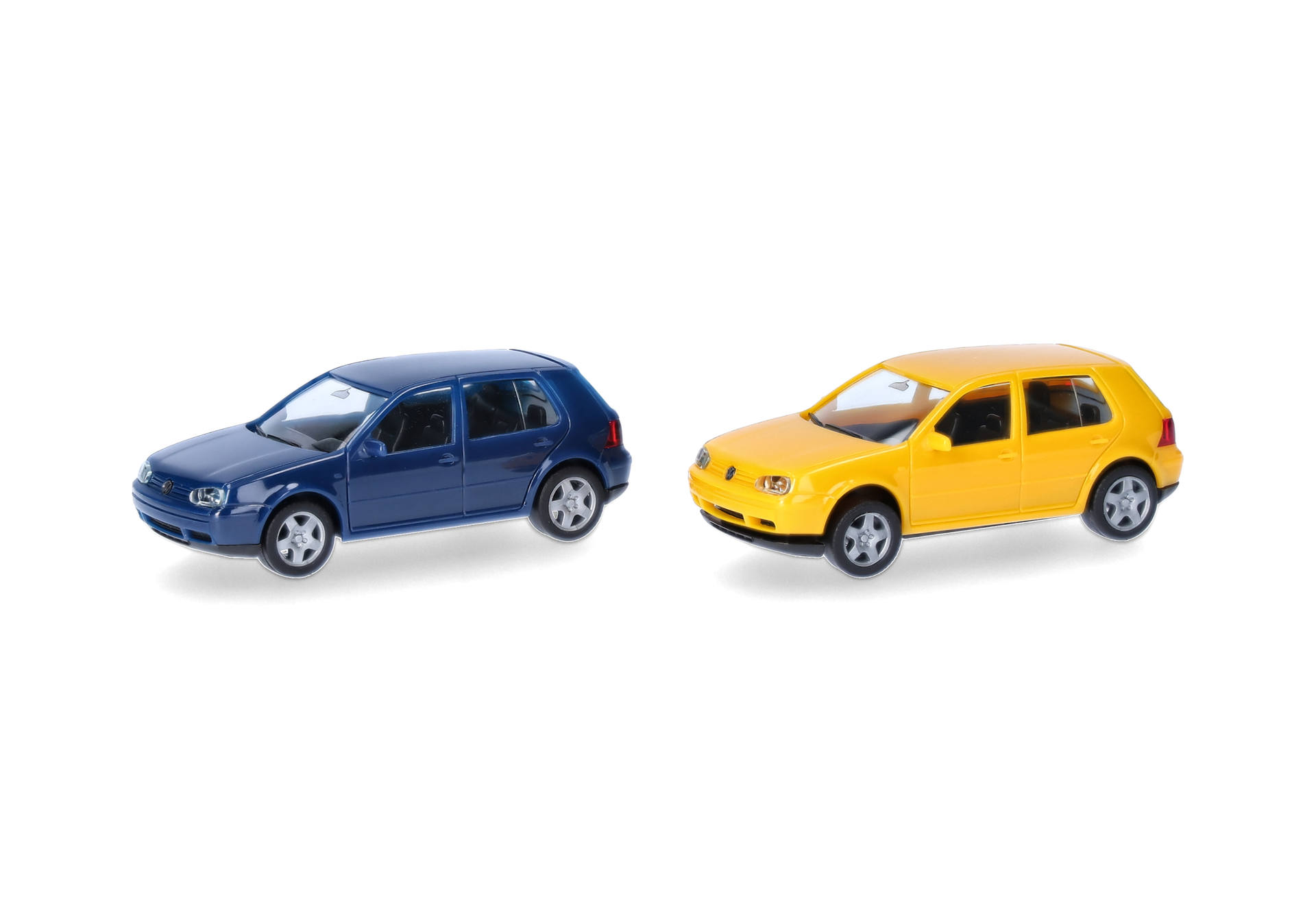 Herpa MiniKit 013956-002 | Volkswagen (VW) Golf IV (4-türig) | gelb und blau | 1:87