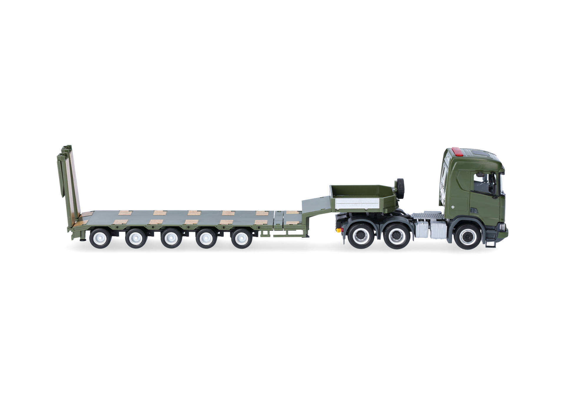 Herpa 747332 | Scania CR 20 Niedrigdach Semitieflade-Sattelzug | Tschechische Armee| 1:87