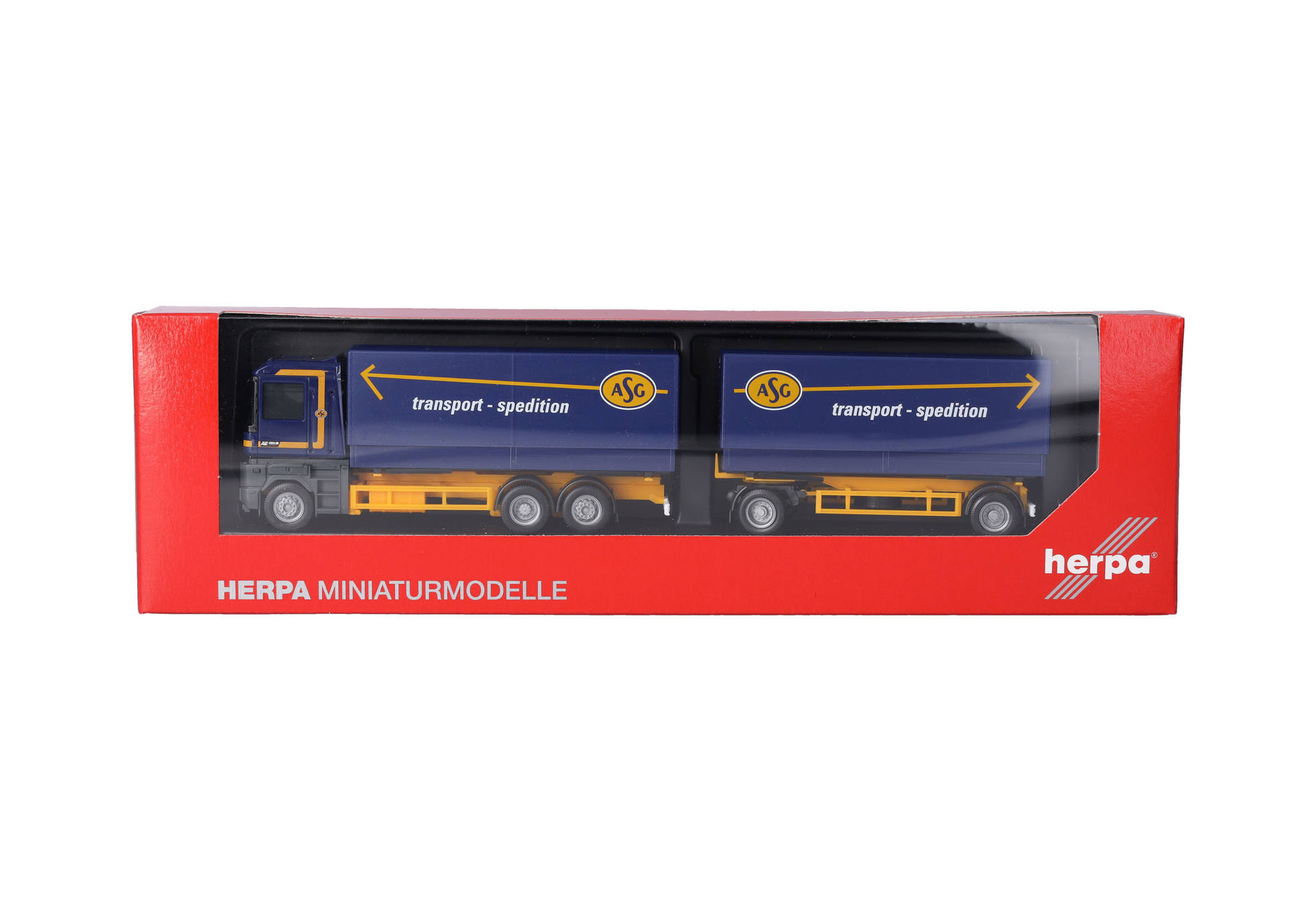 Herpa 320160 | Renault AE Wechselpritschen/planen-Hängerzug | ASG | 1:87