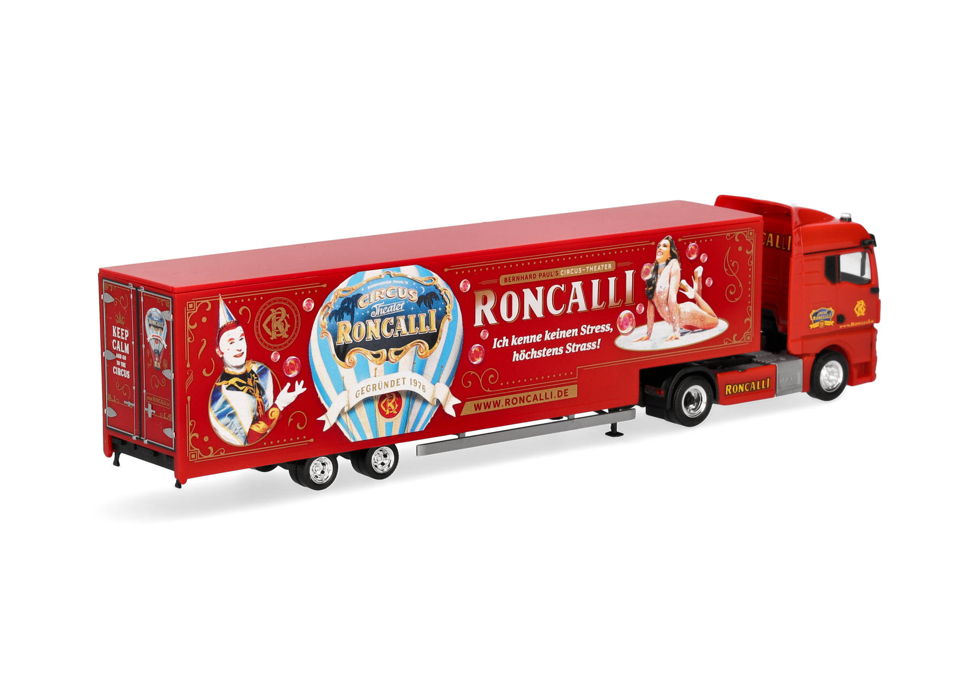 Herpa 320702 | MAN TGX GM Jumbokoffer-Sattelzug | Roncalli | 1:87