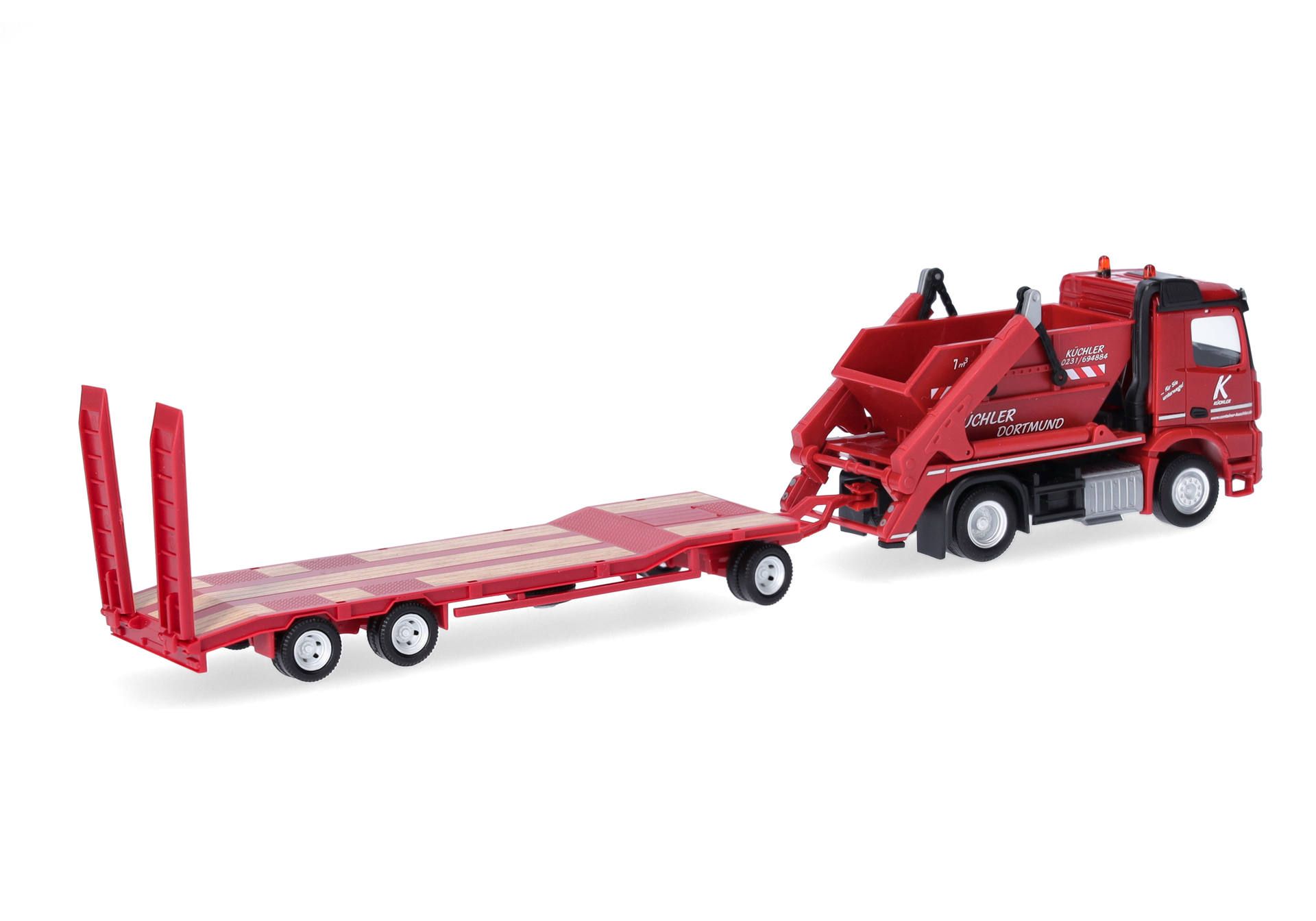 Herpa 318396 | Mercedes-Benz Arocs Absetzkipper AK12 | TU3-Anhänger | Küchler | 1:87