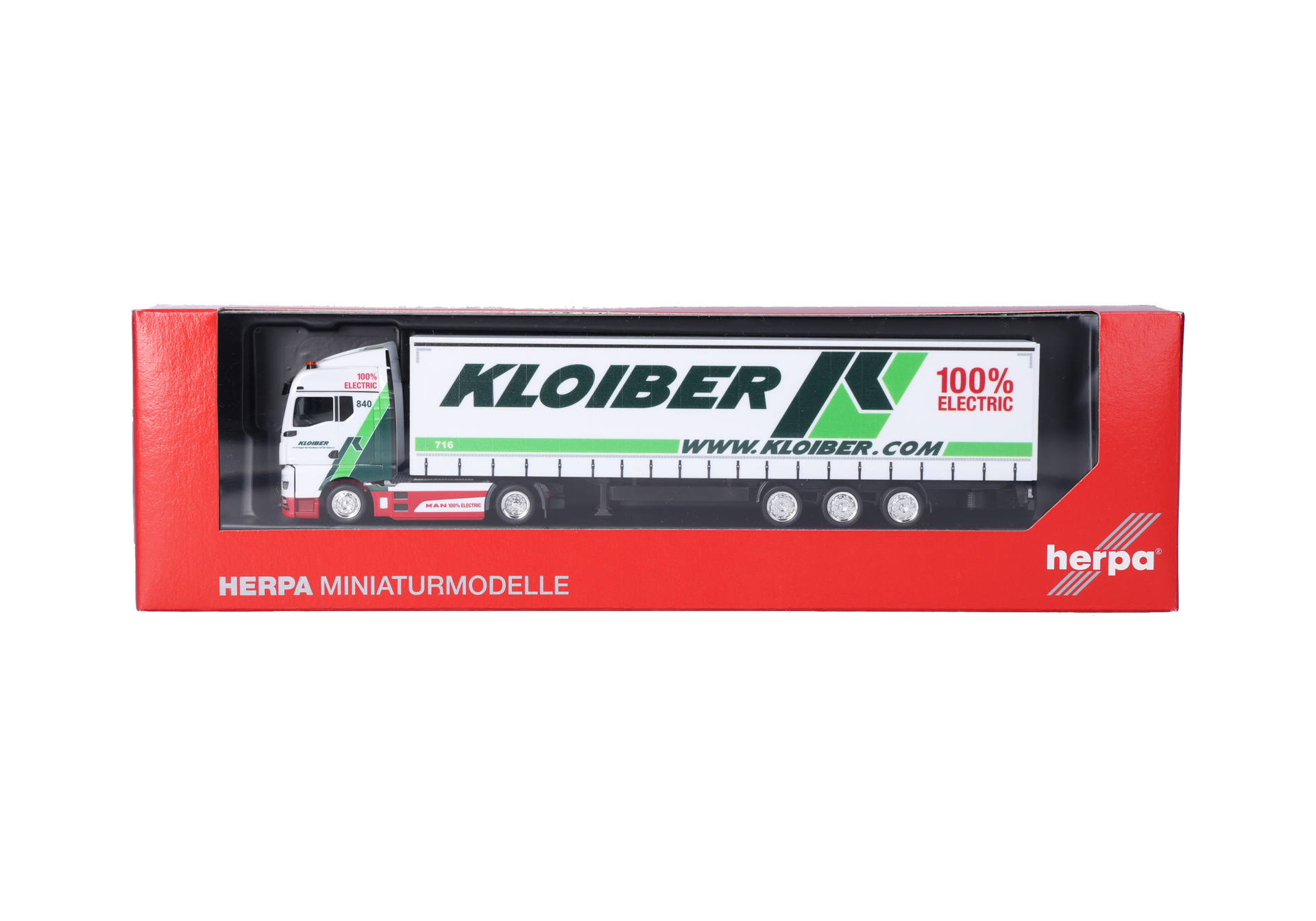 Herpa 321365 | MAN eTGX GM Jumboplanen-Sattelzug | Kloiber | 1:87