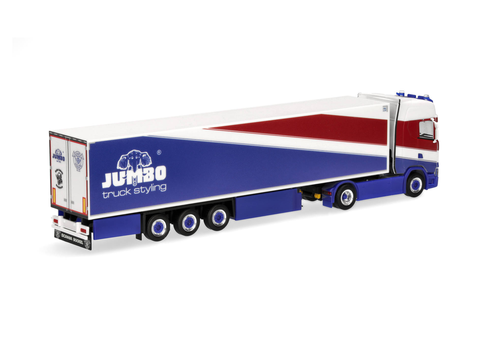Herpa 320399 | Scania CS 20 HD Kühlkoffer-Sattelzug | Heide Logistik/Jumbo Fischer | 1:87