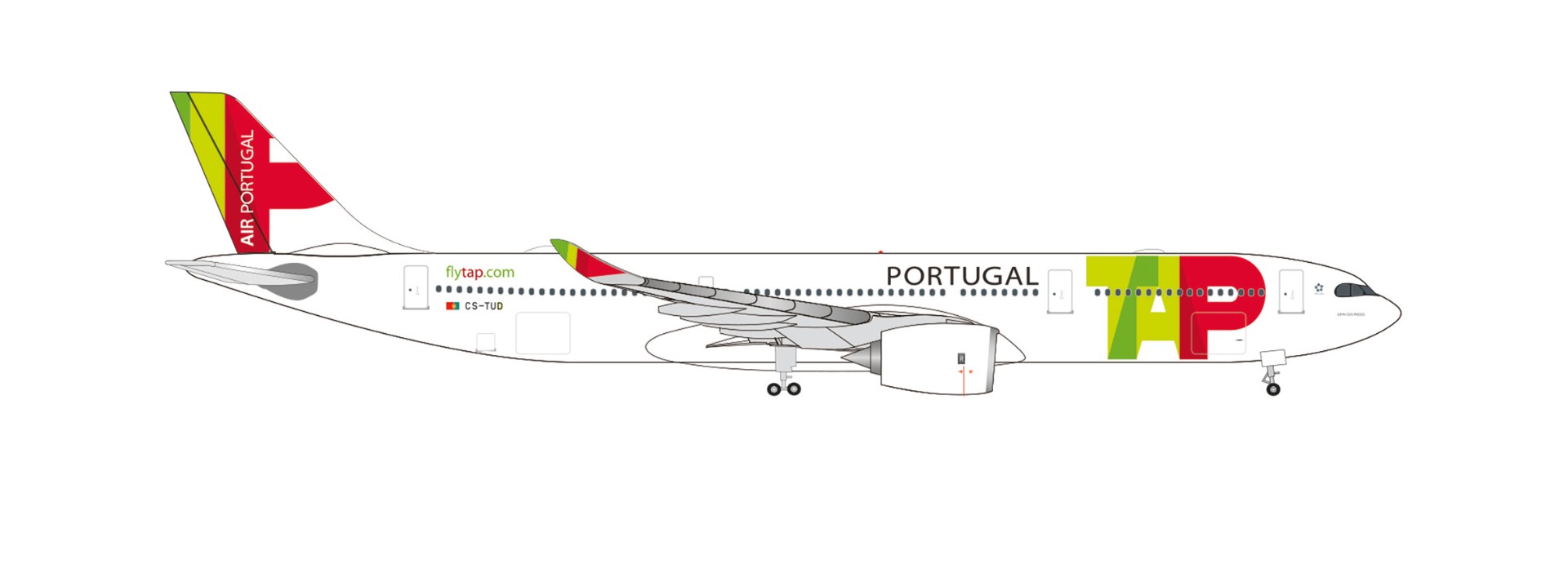 Herpa Wings 536301 | TAP Air Portugal Airbus A330-900neo | 75 Years | CS-TUD | 1:500