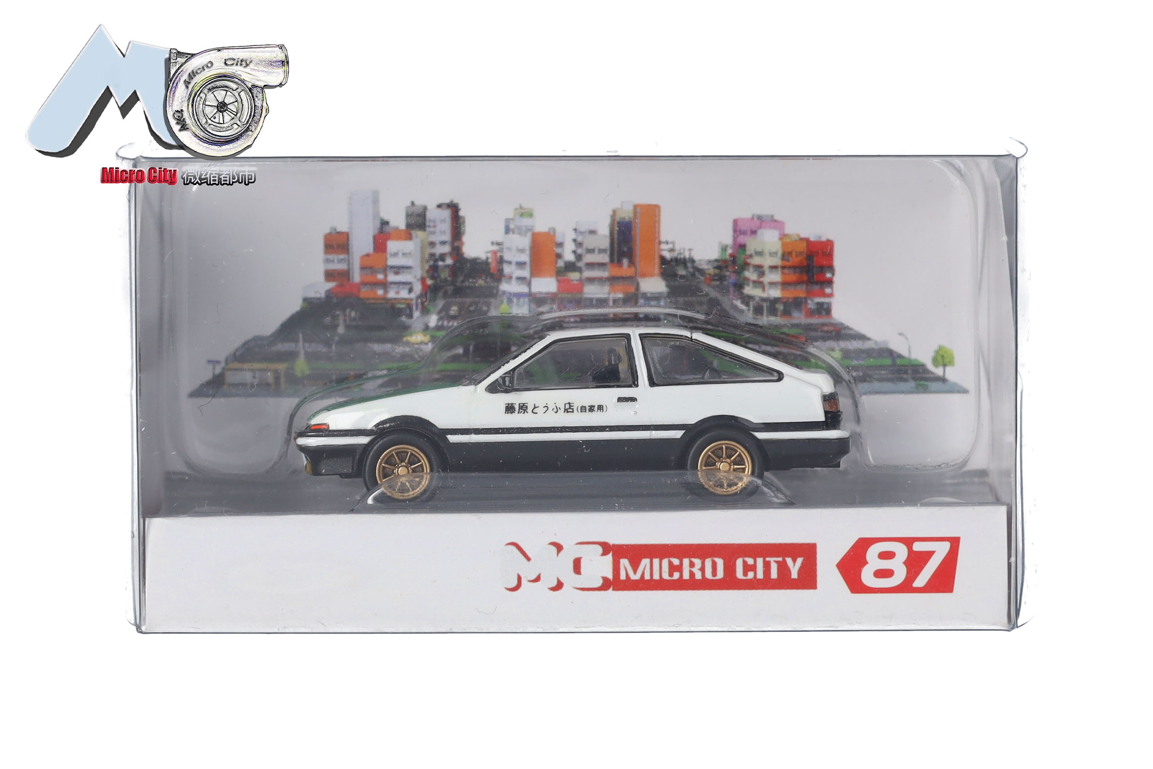Herpa MicroCity 87MC000002 | Toyota Corolla AE86 | weiß/grün | 1:87