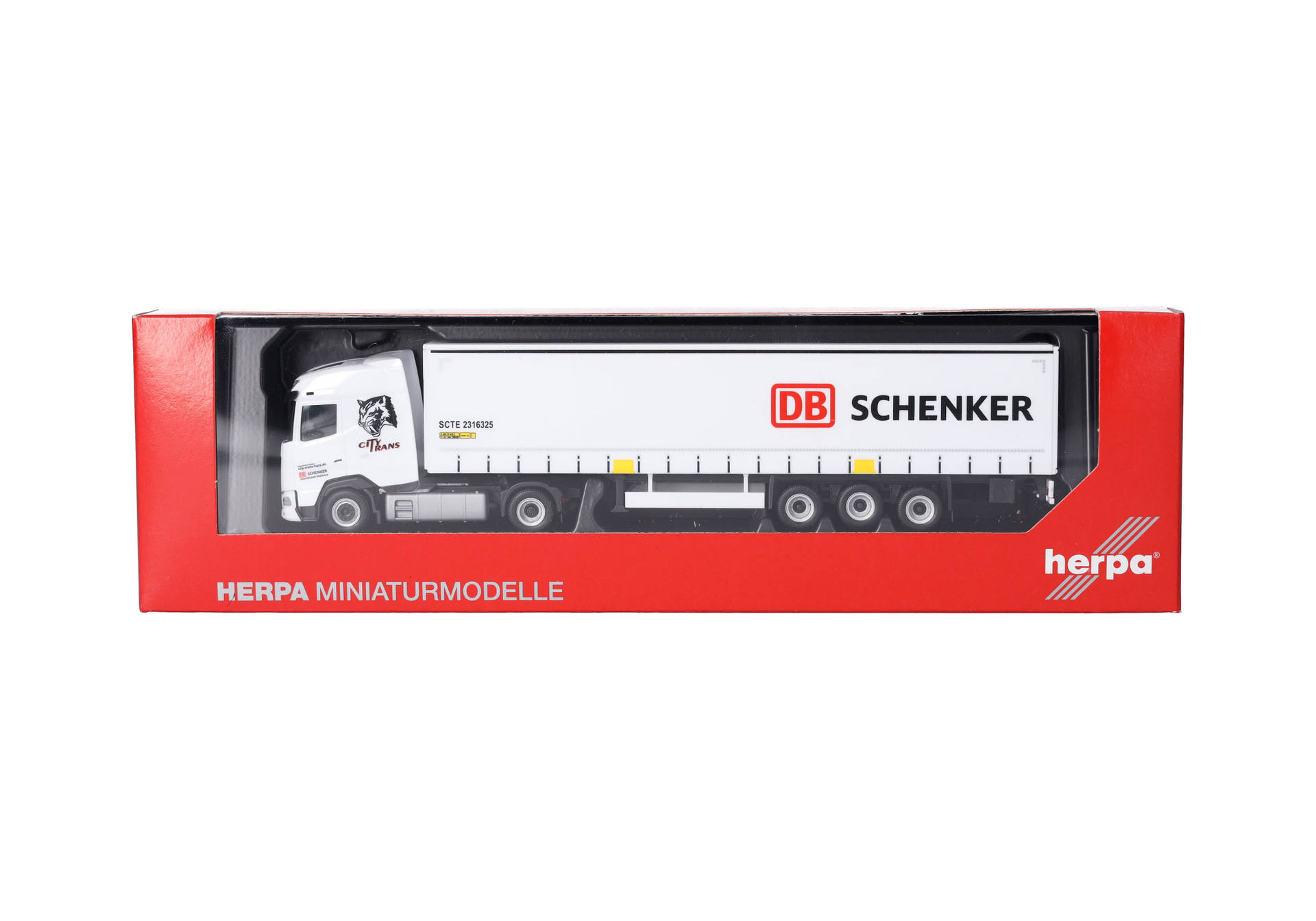 Herpa 318013 | DAF XG Gardinenplanen-Sattelzug | DB Schenker/City Trans Harz | 1:87
