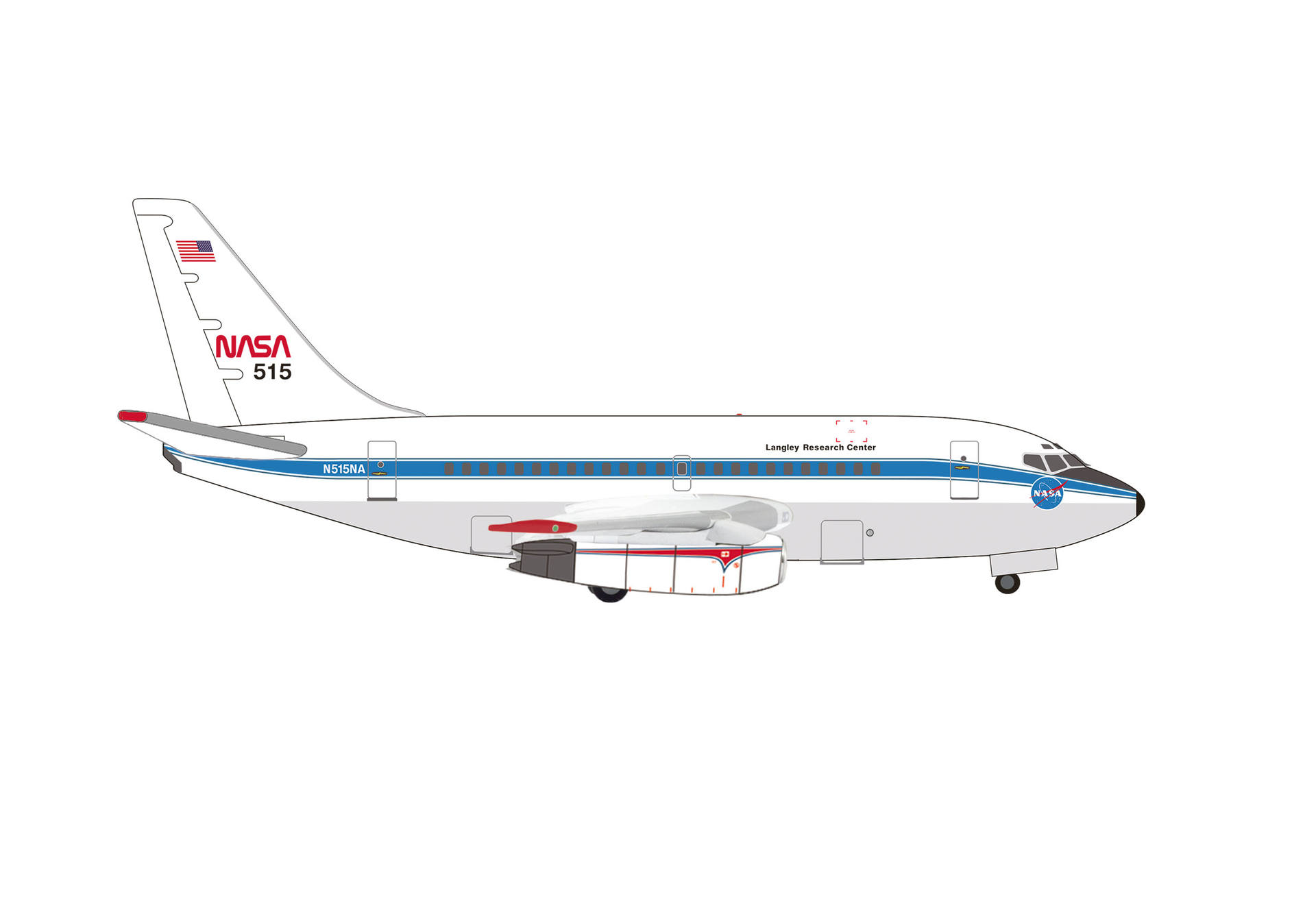 Herpa Wings 539609 | NASA Boeing 737-100 | 60 Years 737 | 1:500