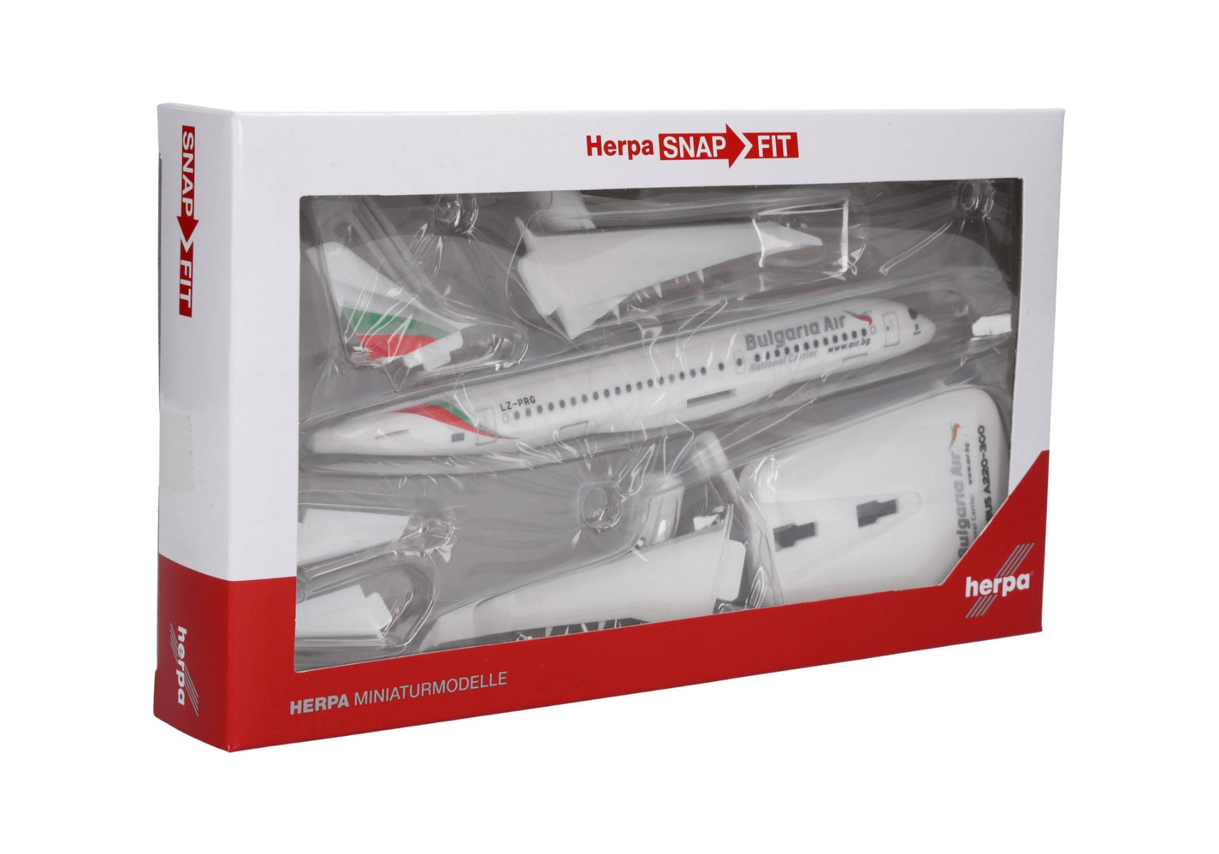 Herpa Wings SF 613811 | Bulgaria Air | Airbus A220-300 | LZ-PRG | 1:200