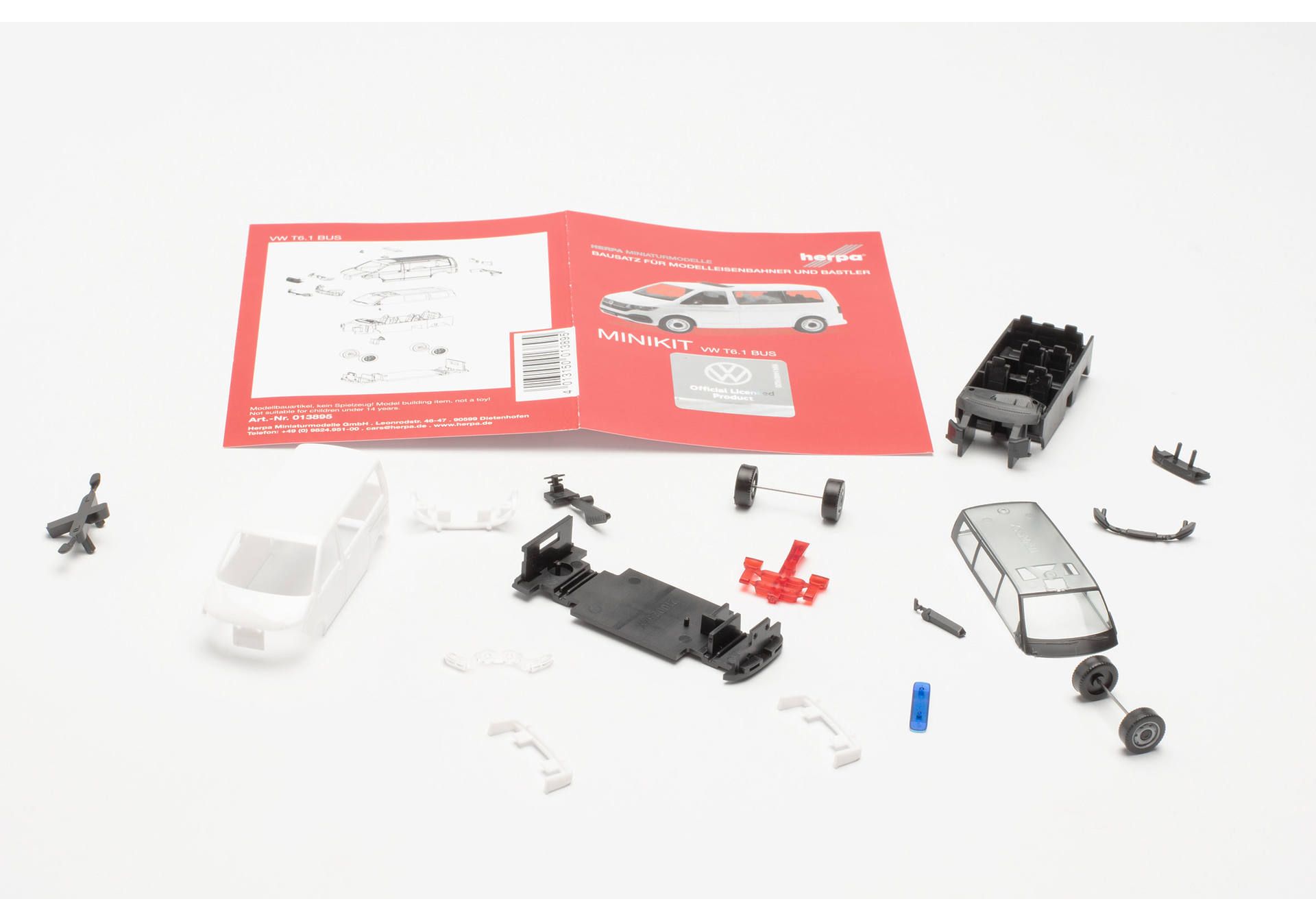 Herpa MiniKit 013895 | VW T 6.1 Bus mit Hänsch DBS 5000 | weiß | 1:87