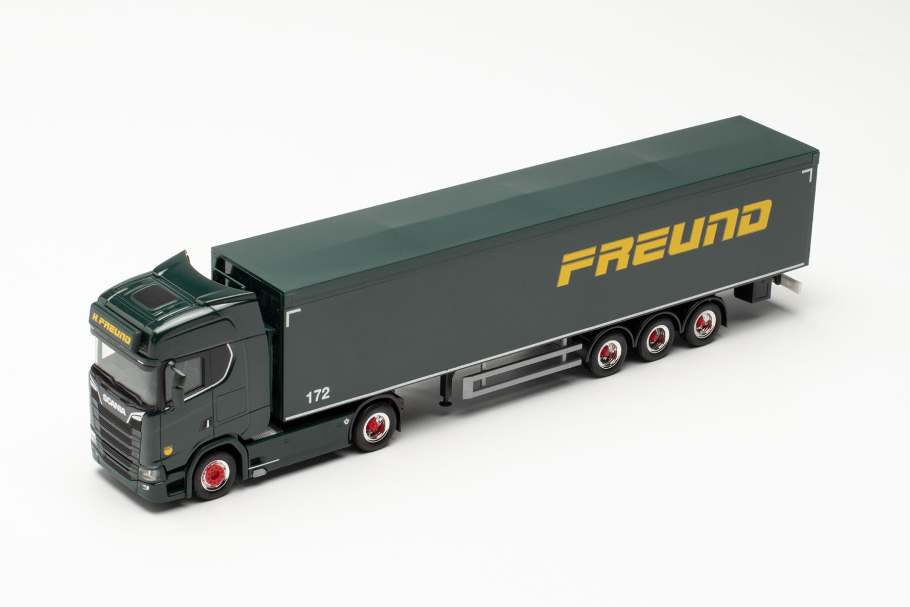 Herpa 315173 | Scania CS 20 HD Schubboden-Sattelzug | Spedition Freund | 1:87