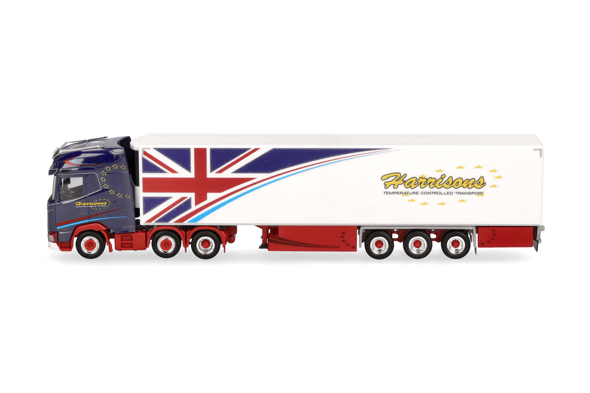 Herpa 319225 | DAF XG+ Kühlkoffer-Sattelzug | Harrisons | 1:87