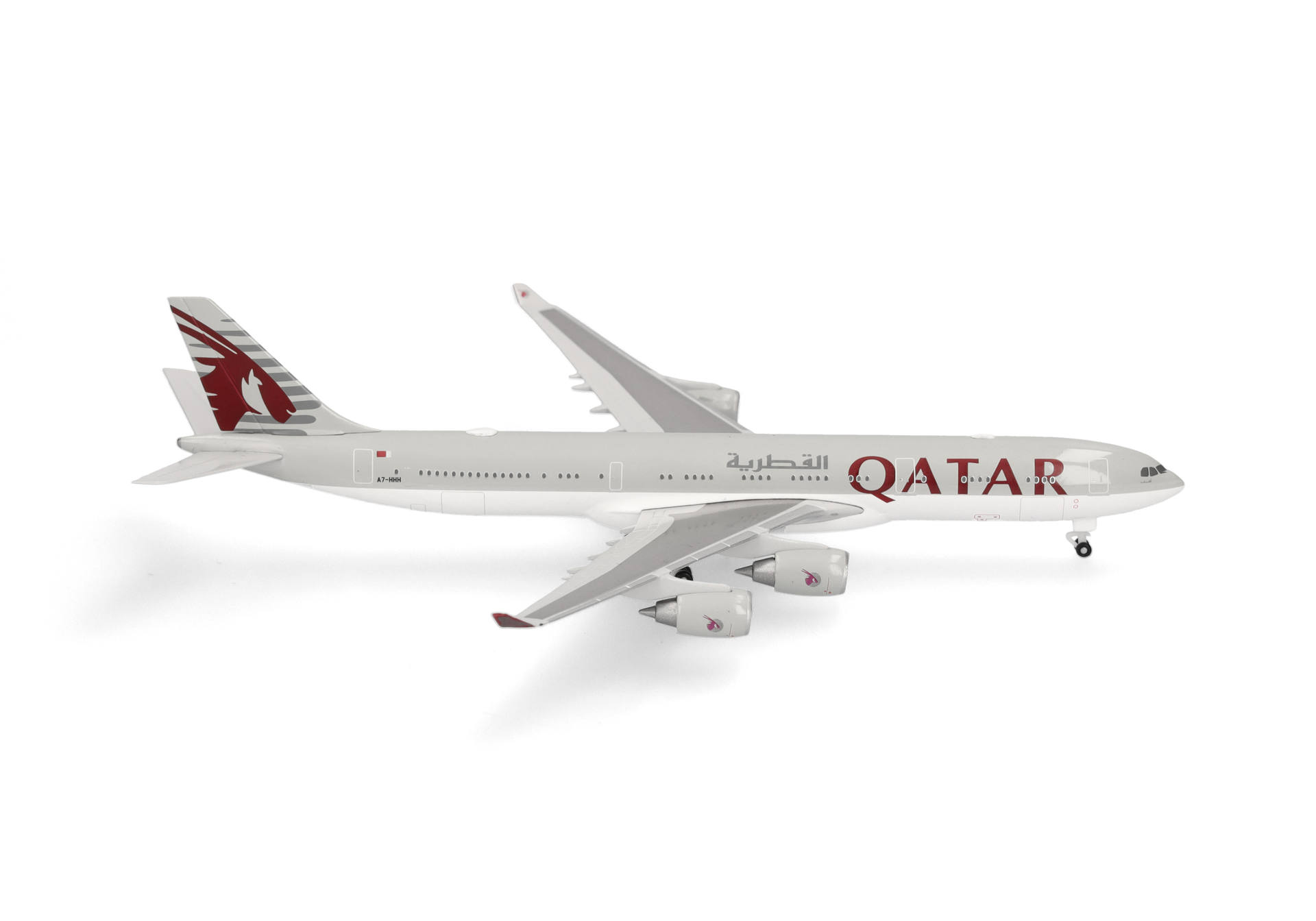 Herpa Wings 538923 | Qatar Amiri Flight | Airbus A340-500 | A7-HHH | 1:500