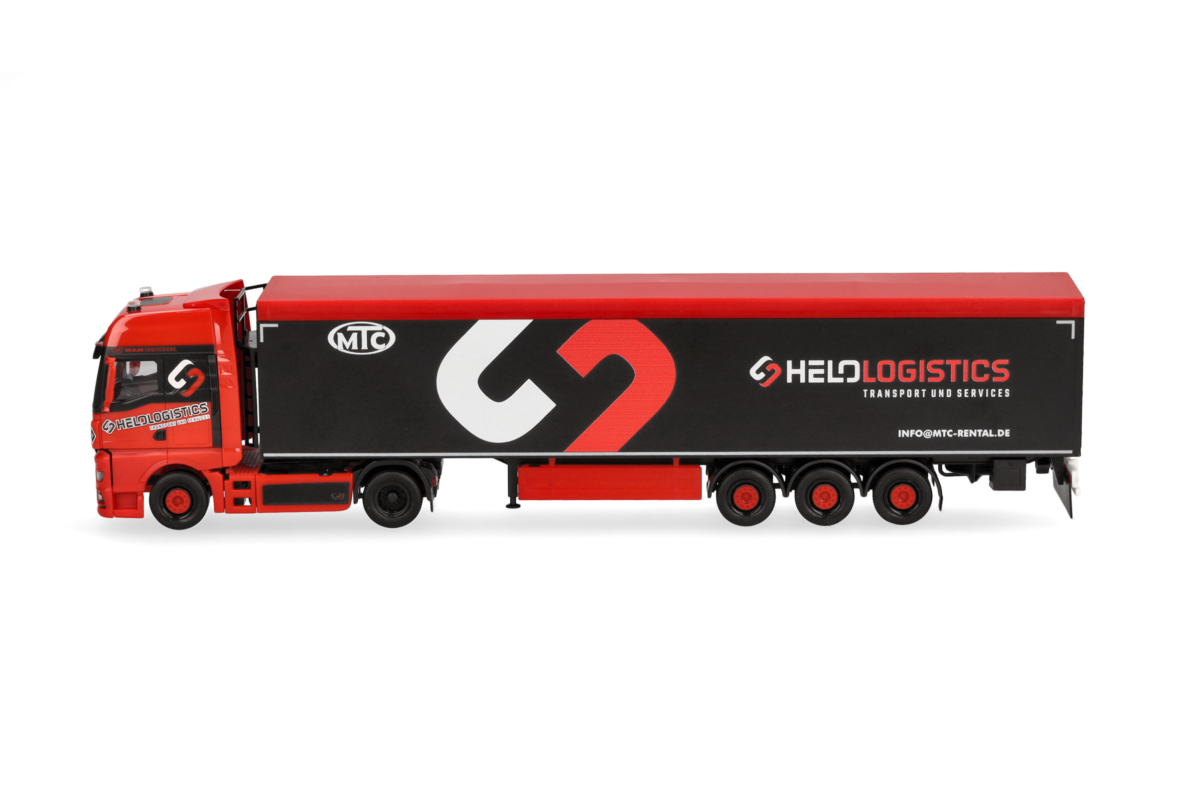 Herpa  319324 | MAN TGX GX | Schubboden-Sattelzug | Helo-Logistik | 1:87