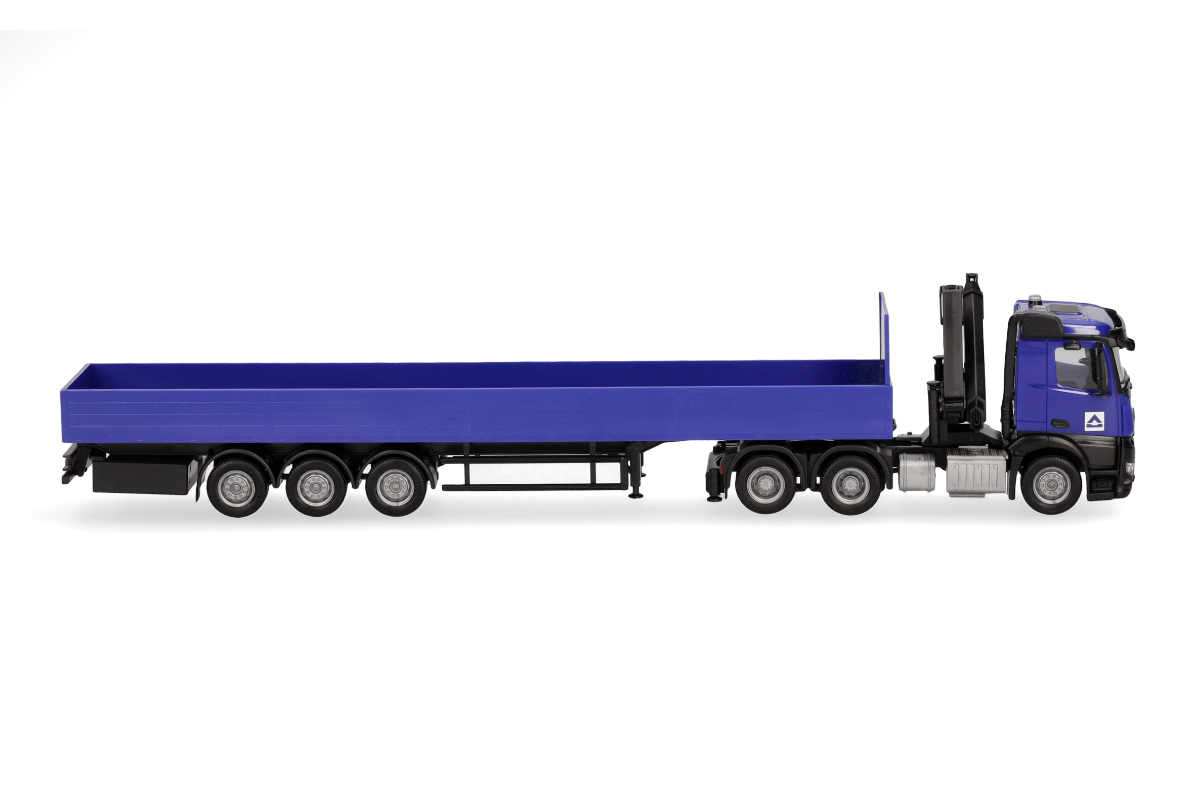 Herpa 960038 | Mercedes-Benz Arocs (mit Ladekran) | Pritschen-Sattelzug | Hoch-Tief  | 1:87