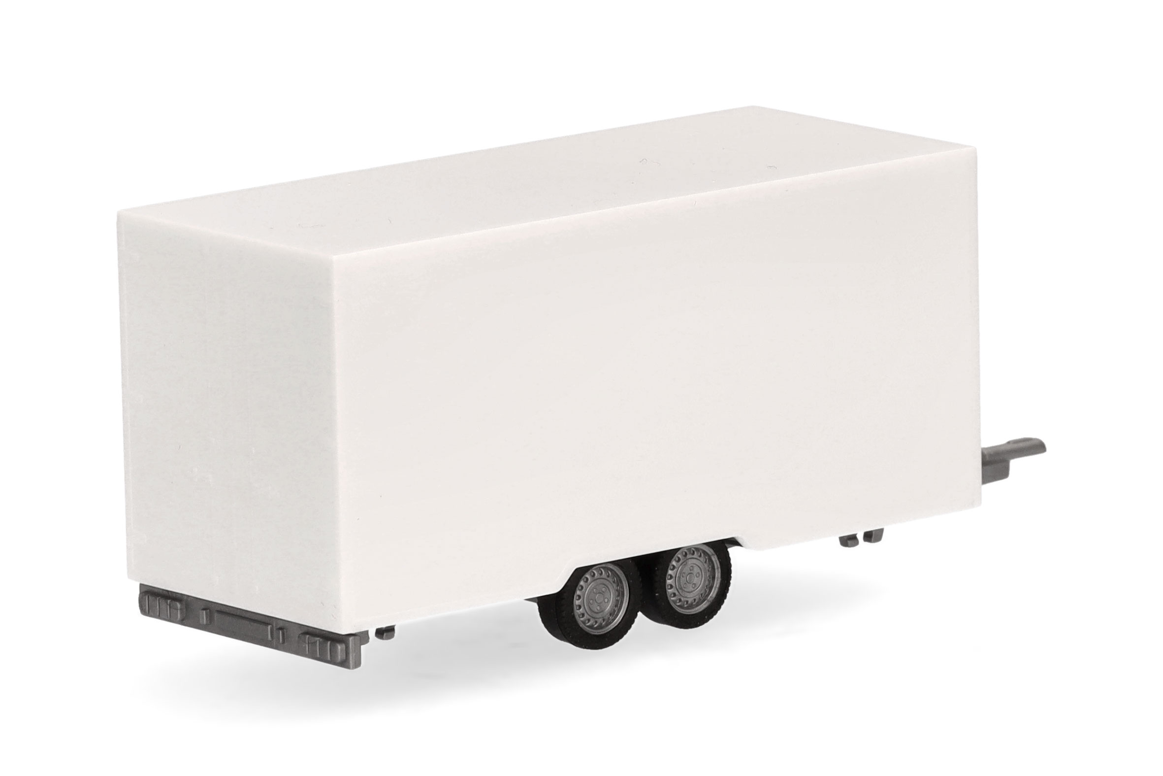Herpa 054249 | Kofferanhänger 4,7m für PKW/Transporter, weiß | 1:87