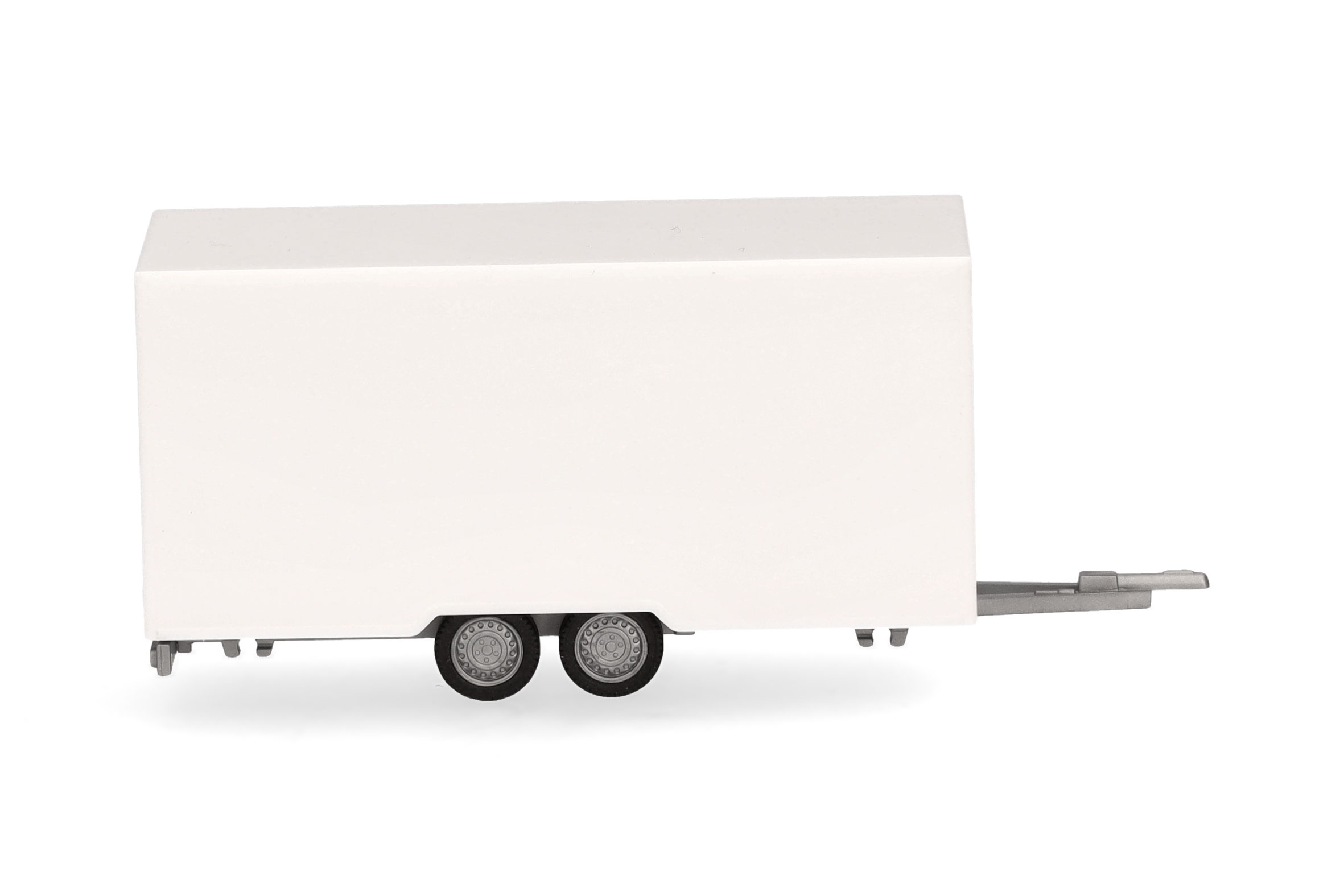 Herpa 054249 | Kofferanhänger 4,7m für PKW/Transporter, weiß | 1:87