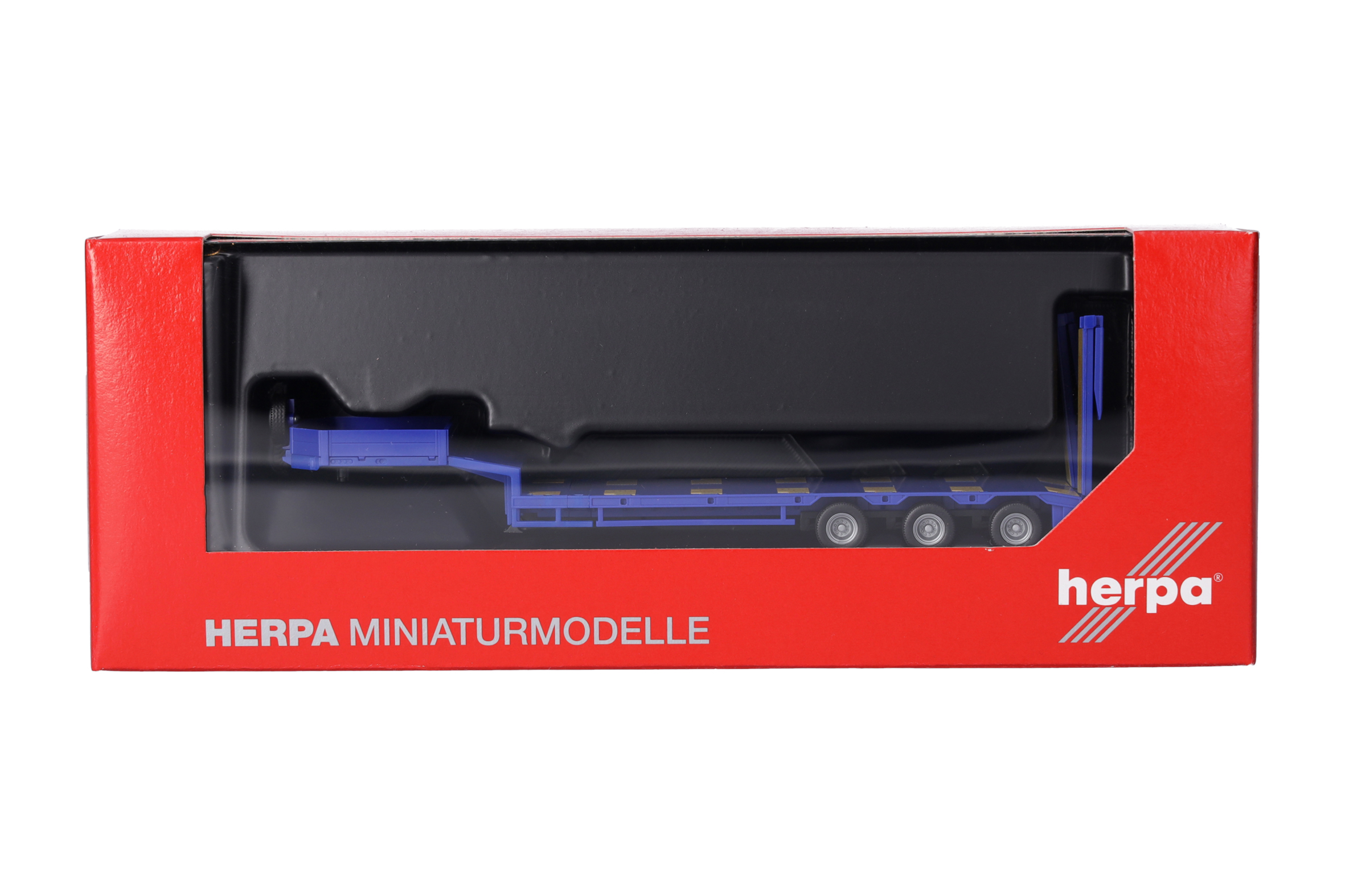 Herpa  076371-010 | Goldhofer | Semitieflader mit Rampen | 3achs | ultramarinblau | 1:87