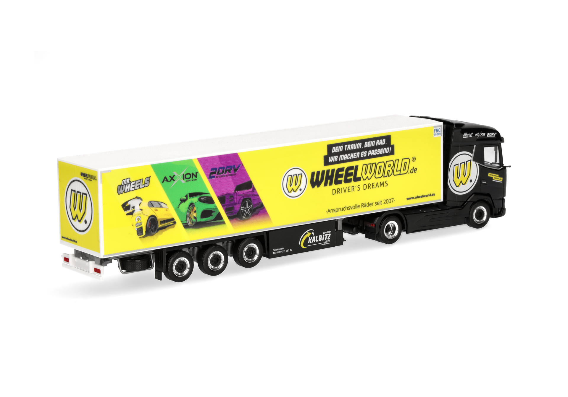 Herpa 961547 | DAF XG Kühlkoffer-Sattelzug | Spedition Kalbitz/Wheelworld-Driver-Dream | 1:87