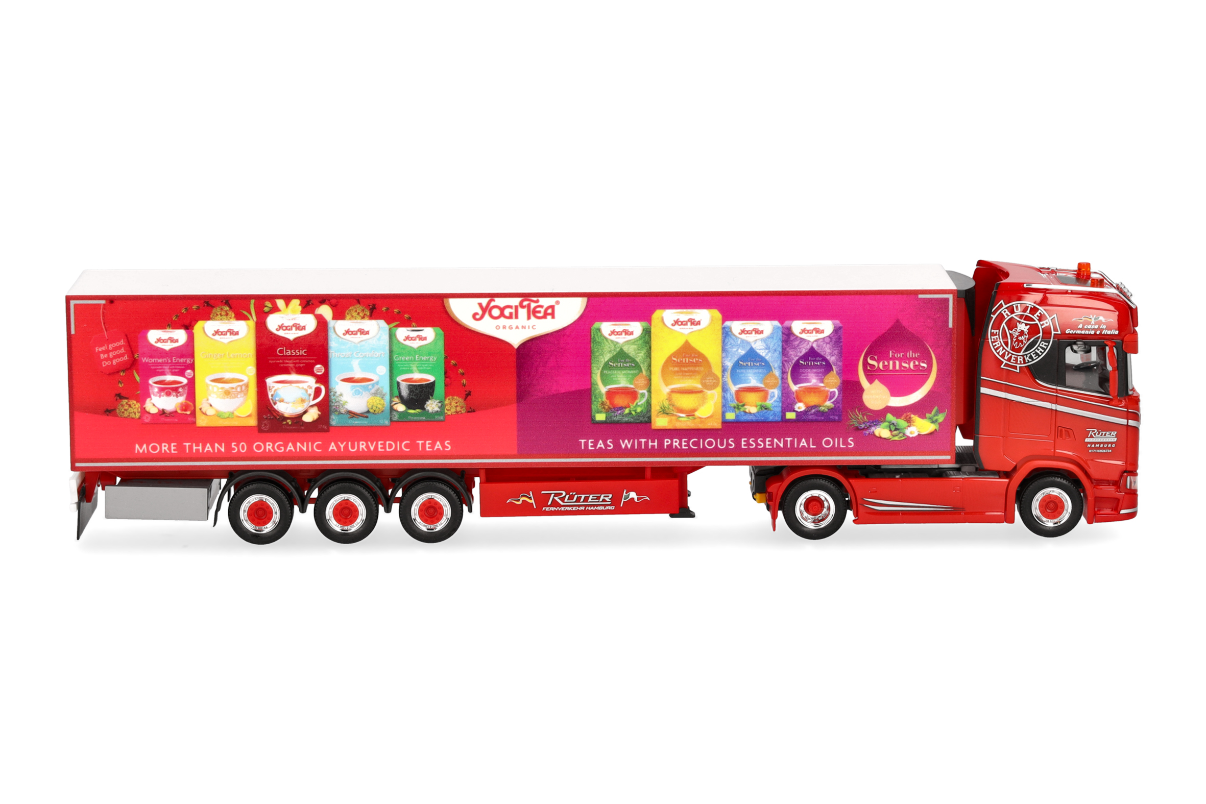 Herpa 943895 | Scania CS 20 Hochdach | Kühlkoffer-Sattelzug | Rüter/Yogi | 1:87