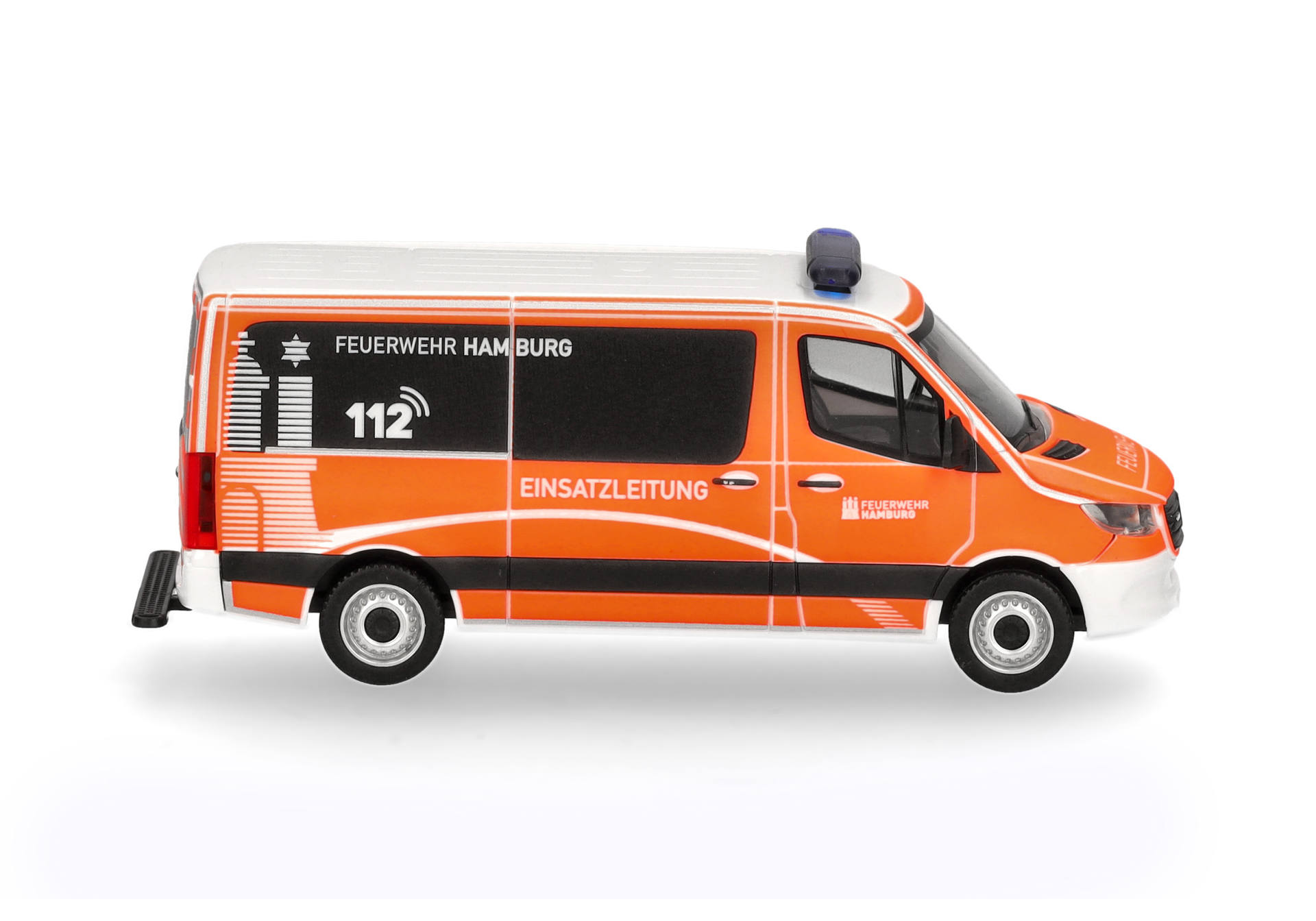 Herpa 098830 | MB Sprinter '18 Bus Flachdach Einsatzleitwagen | FW HH/Einsatzleitung | 1:87