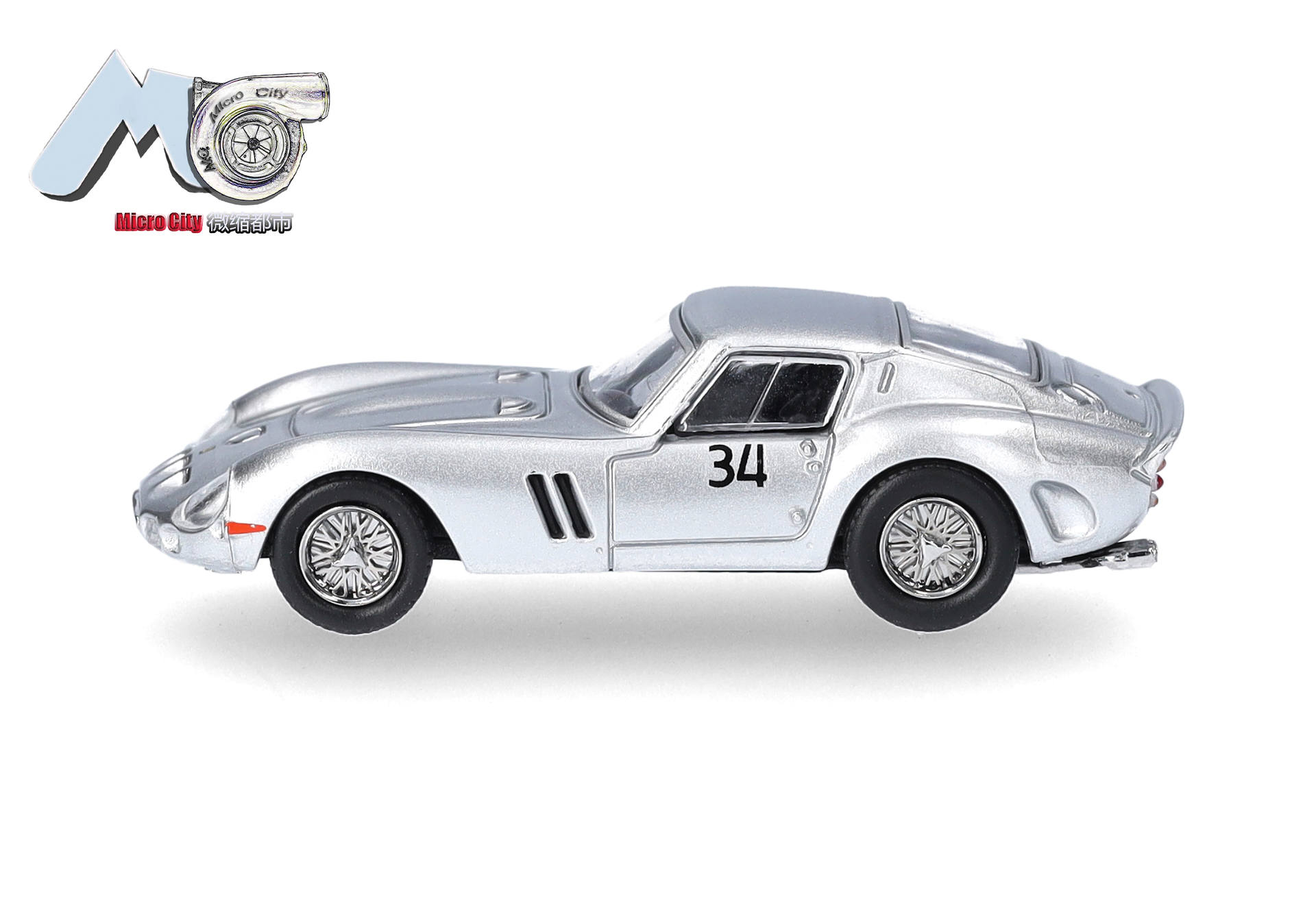 Herpa MicroCity 87MC000060 | Ferrari 250 GTO "34" | silber | 1:87