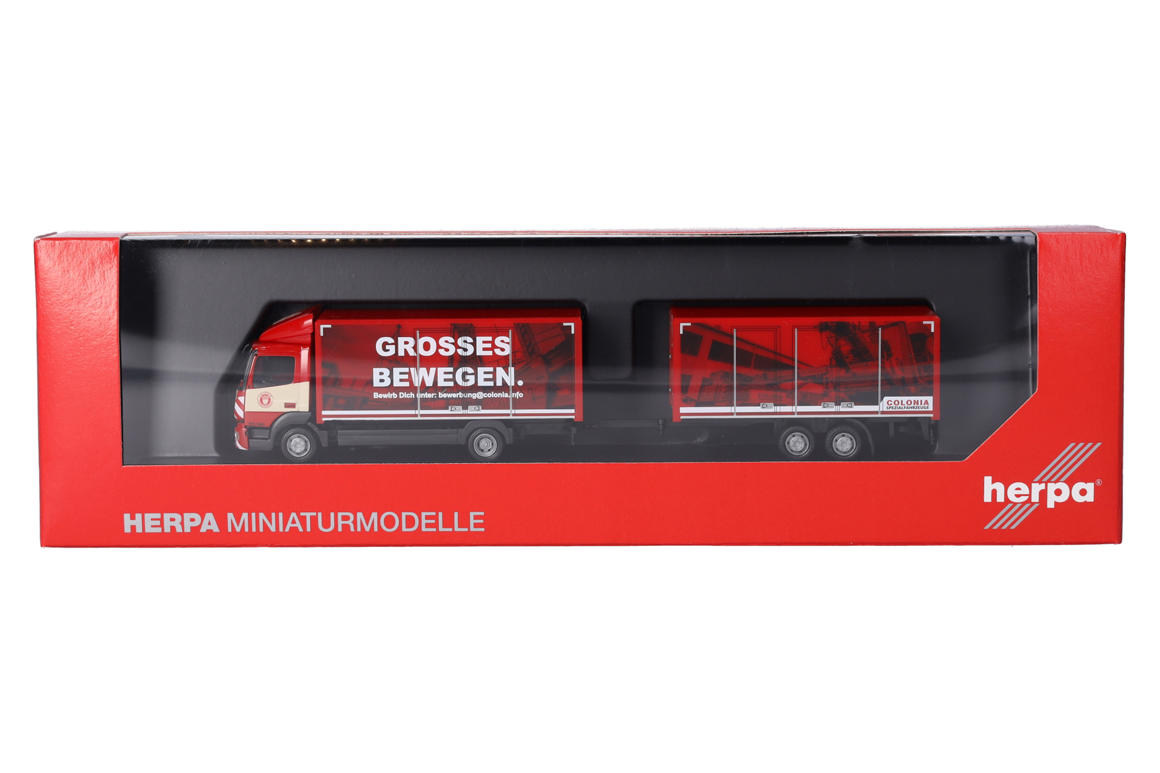 Herpa 319744 | Mercedes-Benz Atego 13 | Koffer-Hängerzug | Colonia | 1:87