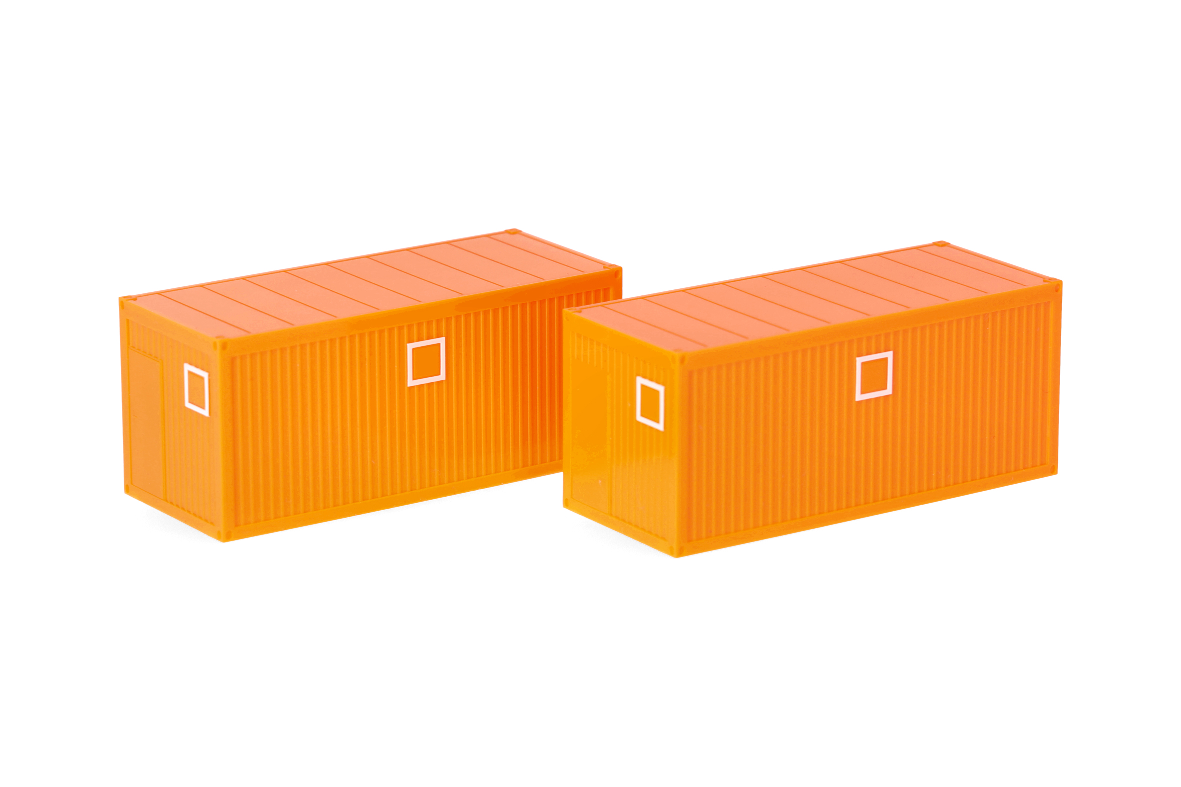Herpa Zubehör 053600-004 | 2x Baucontainer | kommunalorange | 1:87