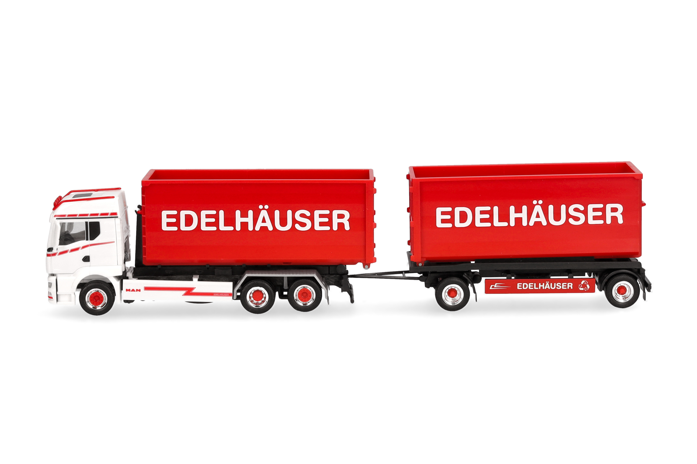 Herpa  319317 | MAN TGS TM | Abrollmulden-Hängerzug | Edelhäuser | 1:87