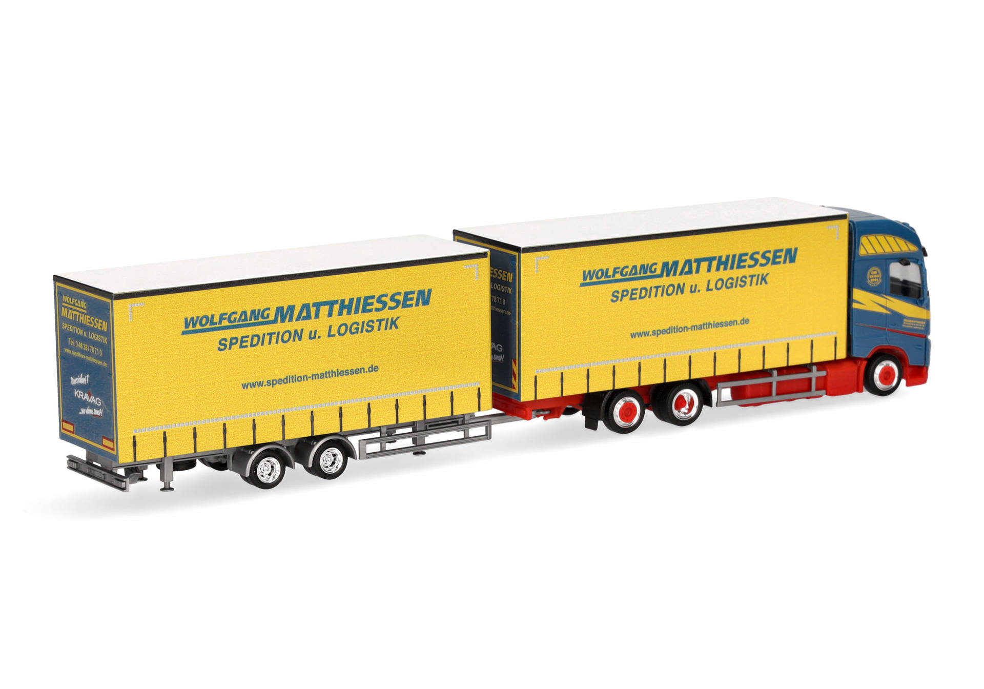 Herpa 319515 | Volvo FH GL XL 2020 Jumbo-Hängerzug "Wolfgang Matthiessen" | 1:87