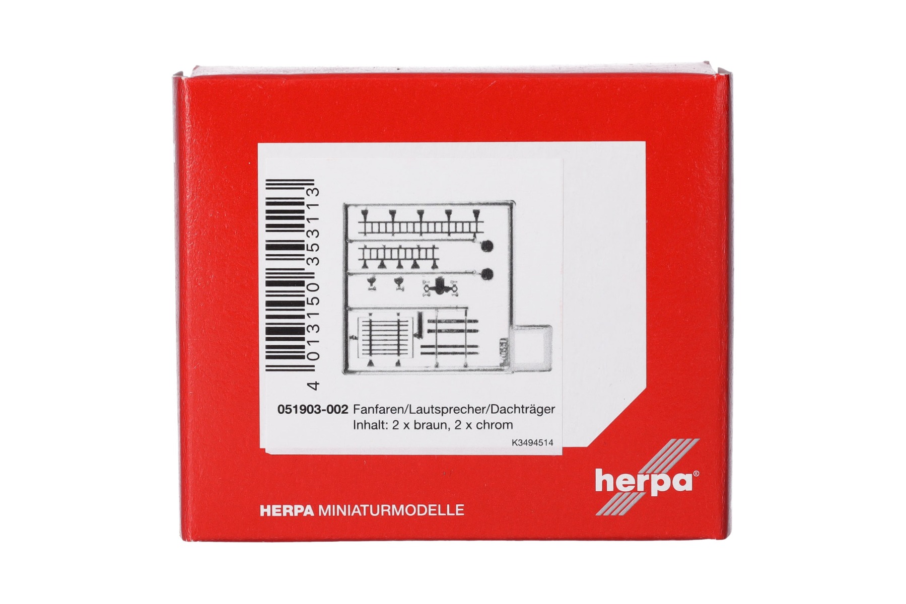 Herpa Zubehör 051903-002 | Dachträger chrom/braun | 1:87