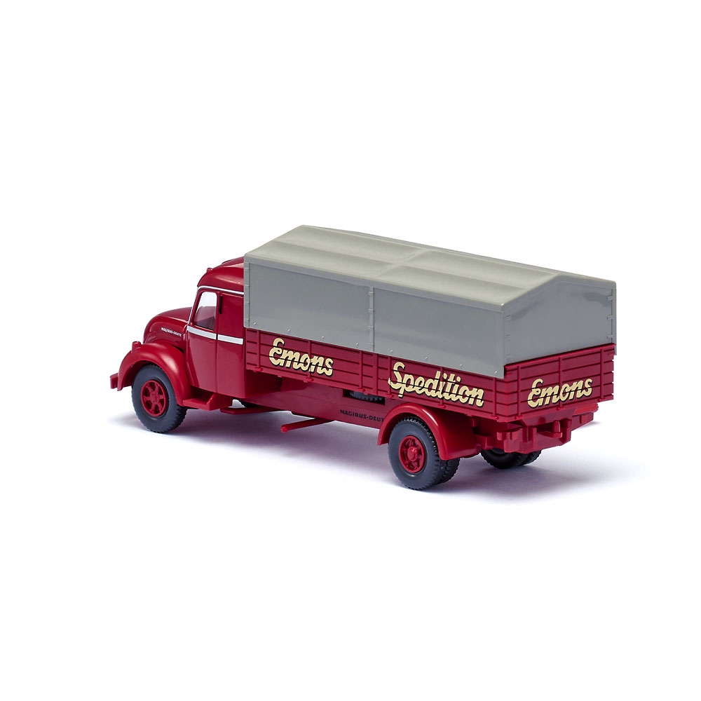 Wiking 085509 | Magirus S 7500 | Pritschen-Lkw | Spedition Emons | 1:87